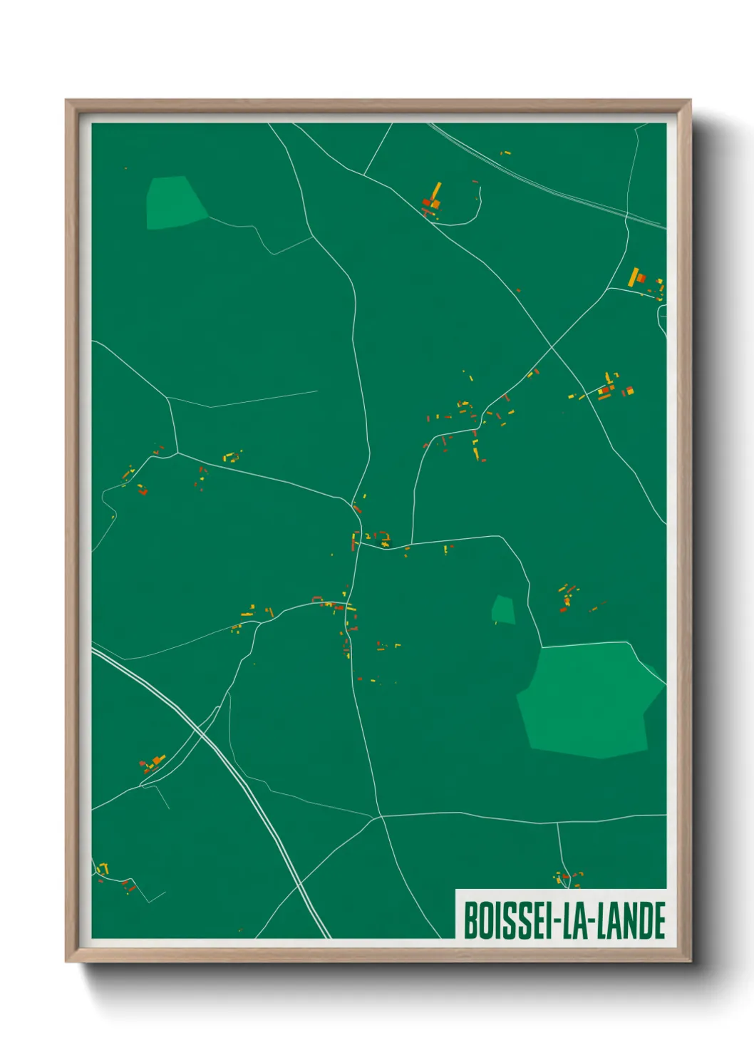 Une affiche de carte sur Boissei-la-Lande