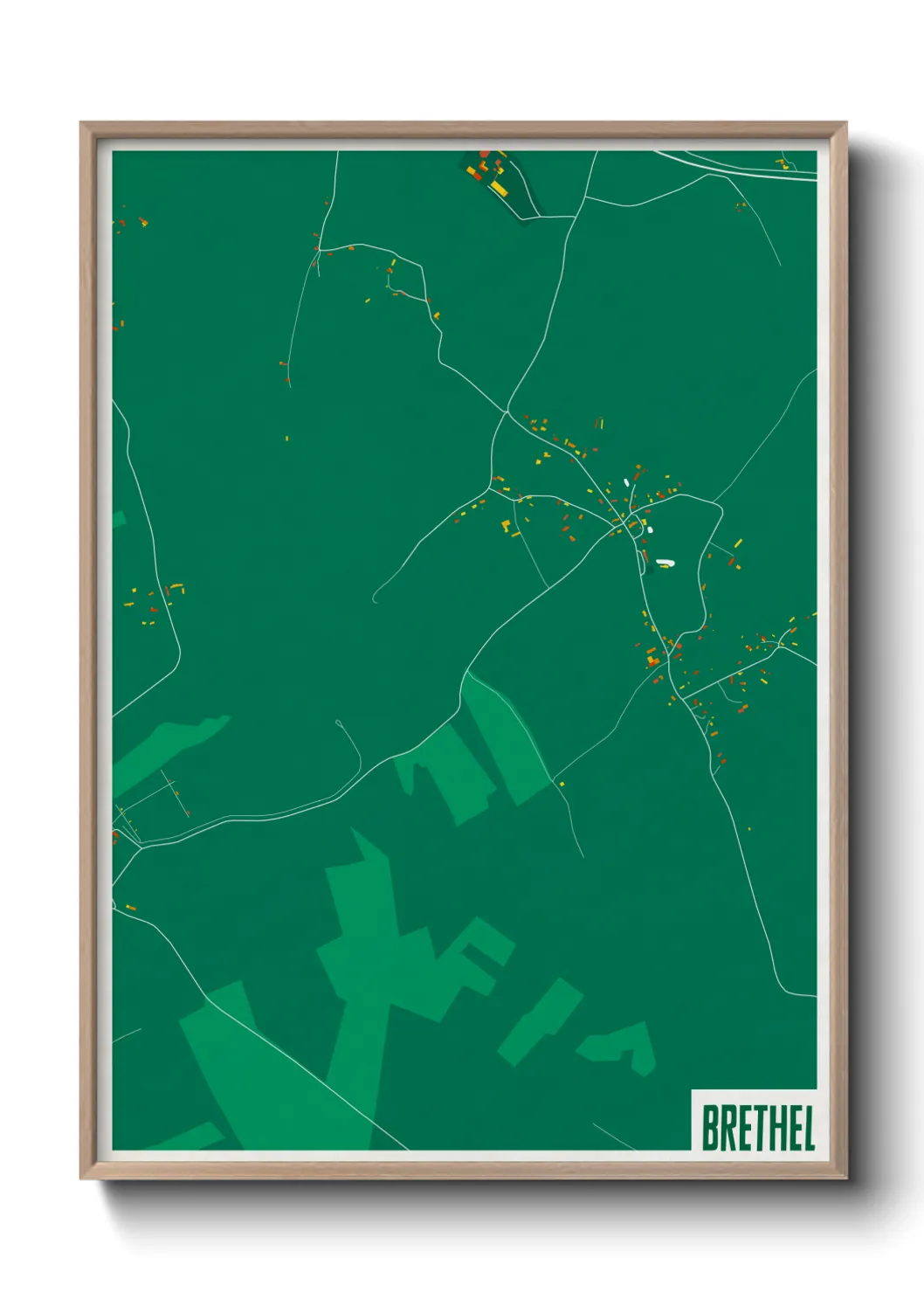 Une affiche de carte sur Brethel