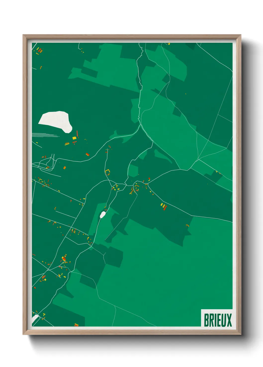 Une affiche de carte sur Brieux