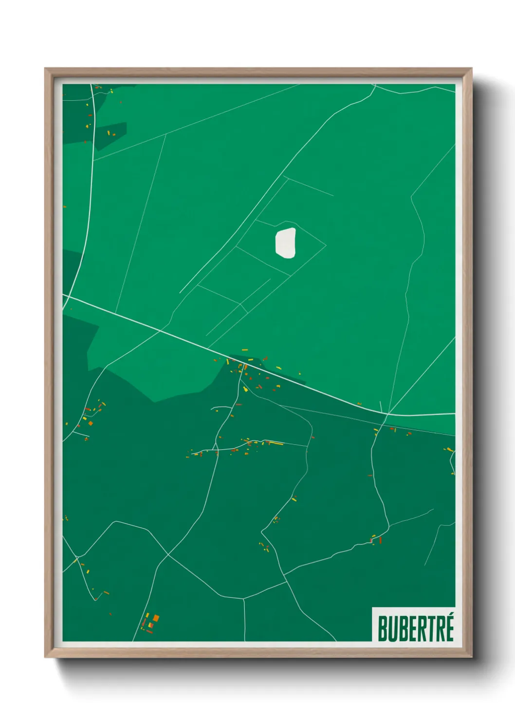 Une affiche de carte sur Bubertré