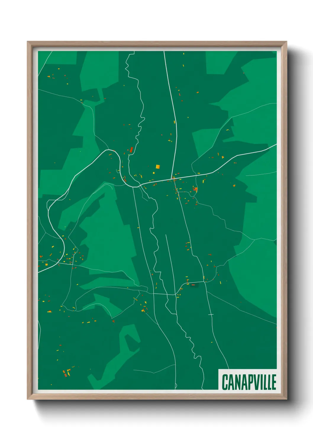 Une affiche de carte sur Canapville