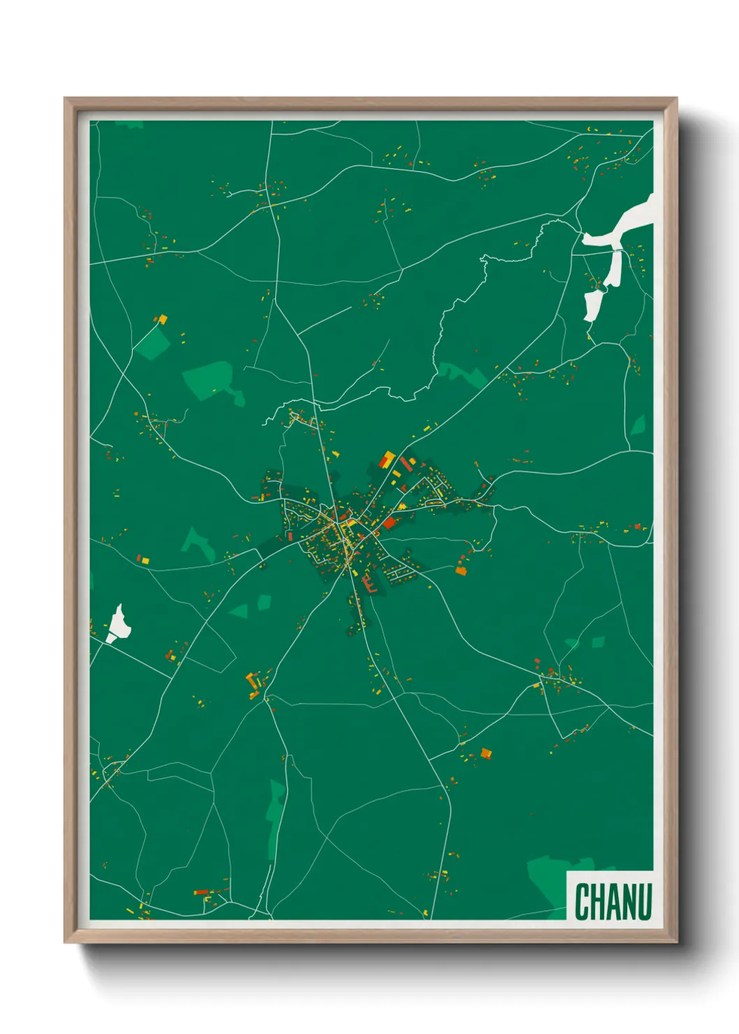 Une affiche de carte sur Chanu