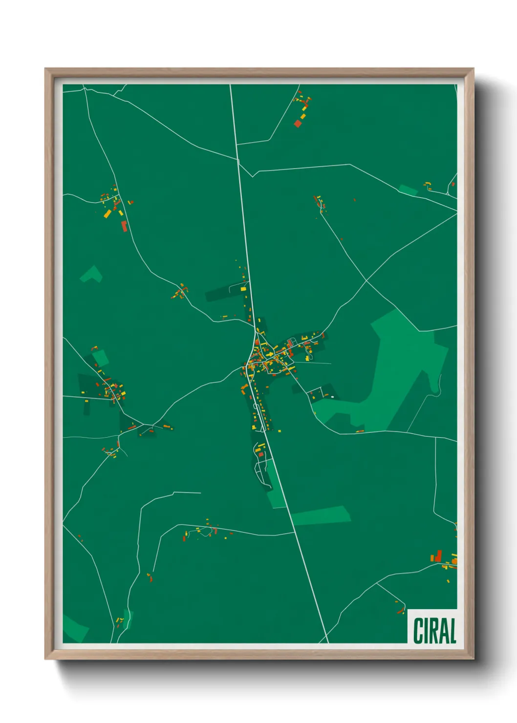 Une affiche de carte sur Ciral