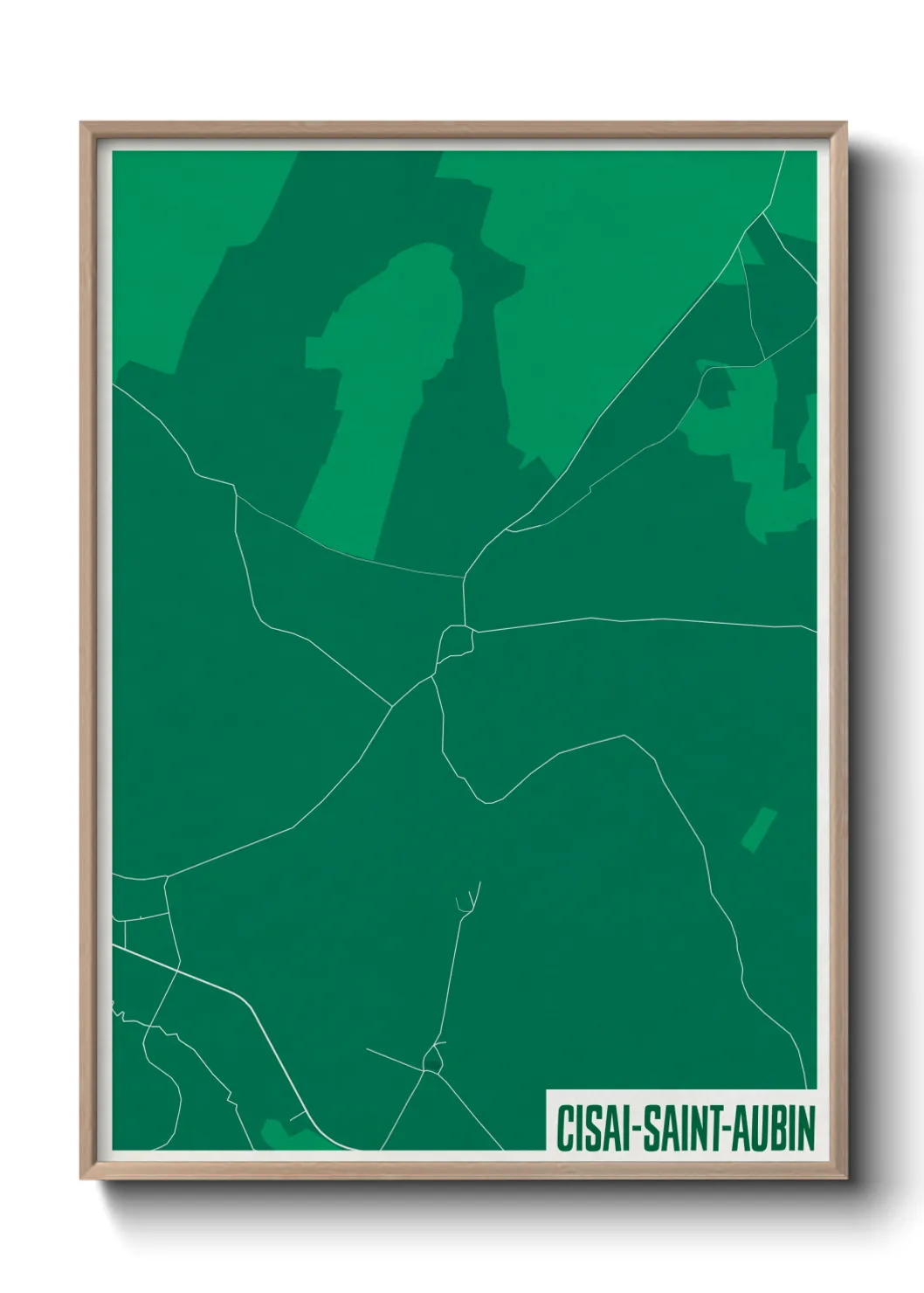 Une affiche de carte sur Cisai-Saint-Aubin