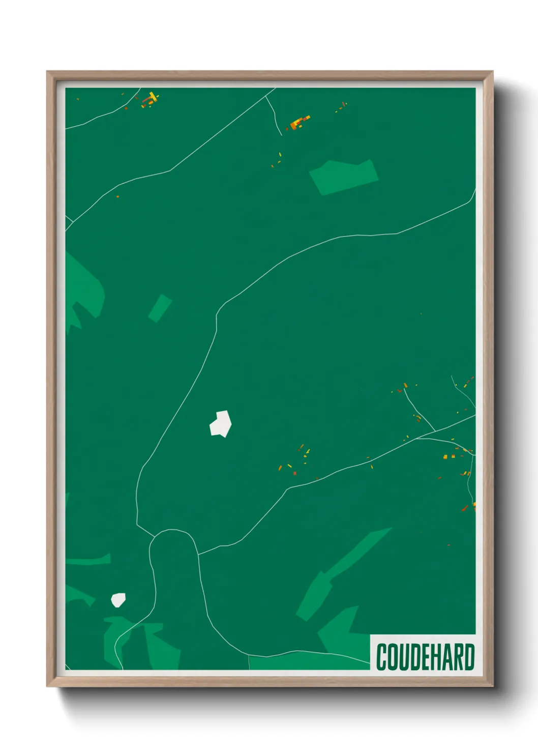 Une affiche de carte sur Coudehard