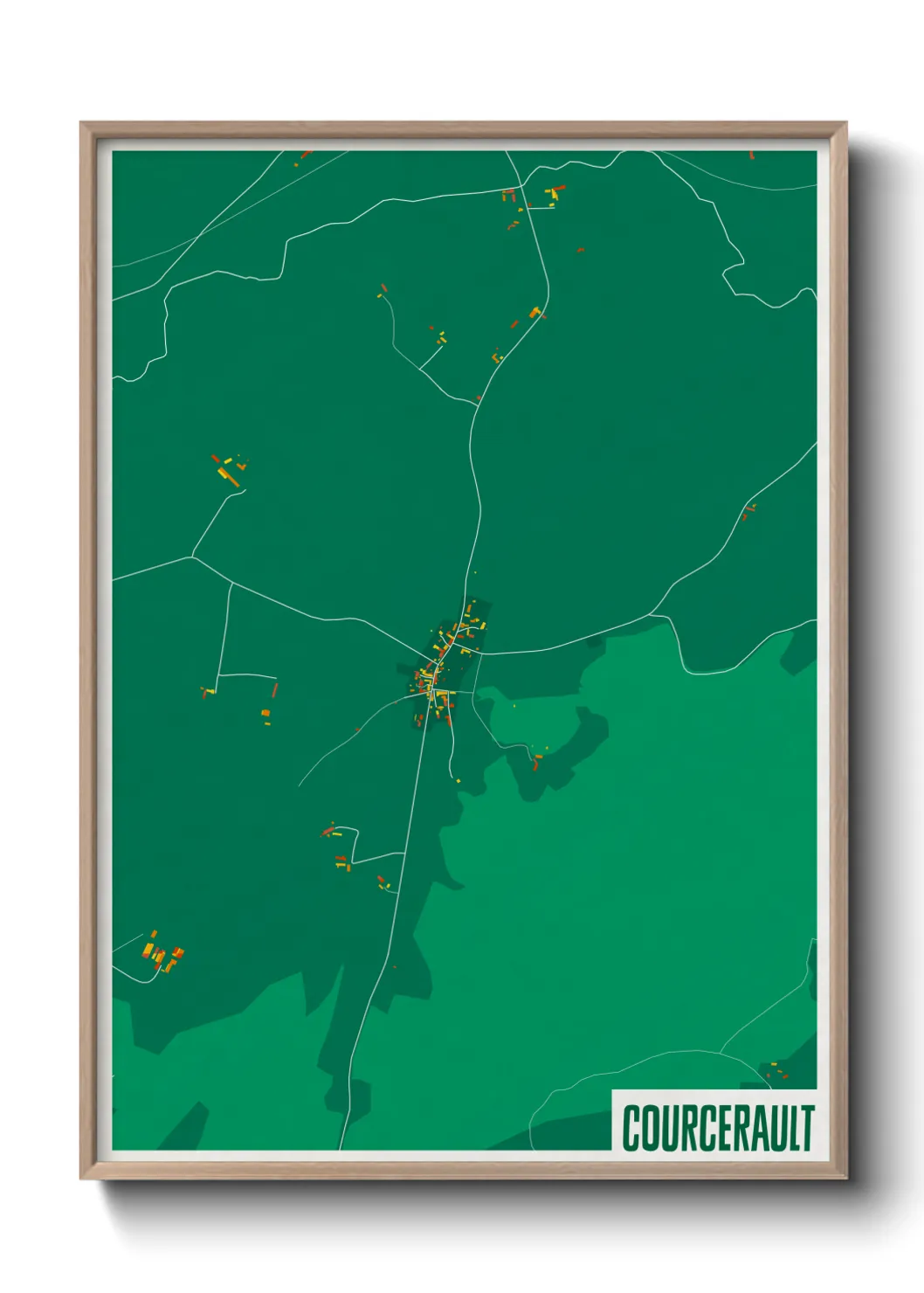 Une affiche de carte sur Courcerault