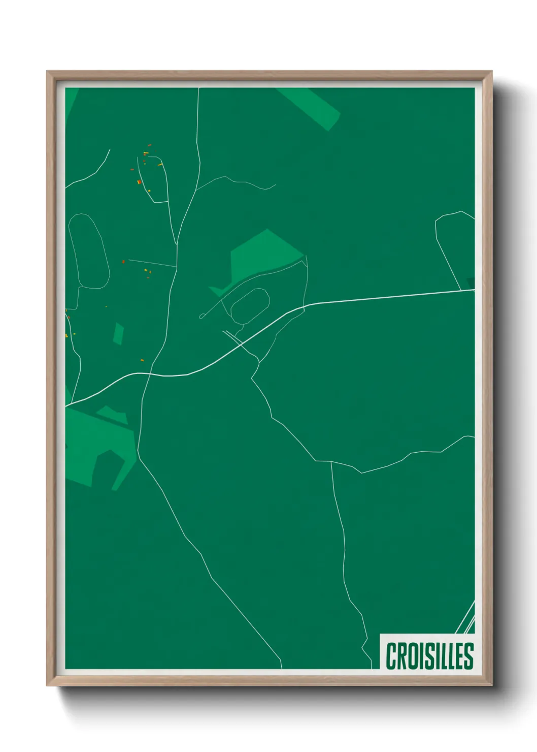 Une affiche de carte sur Croisilles