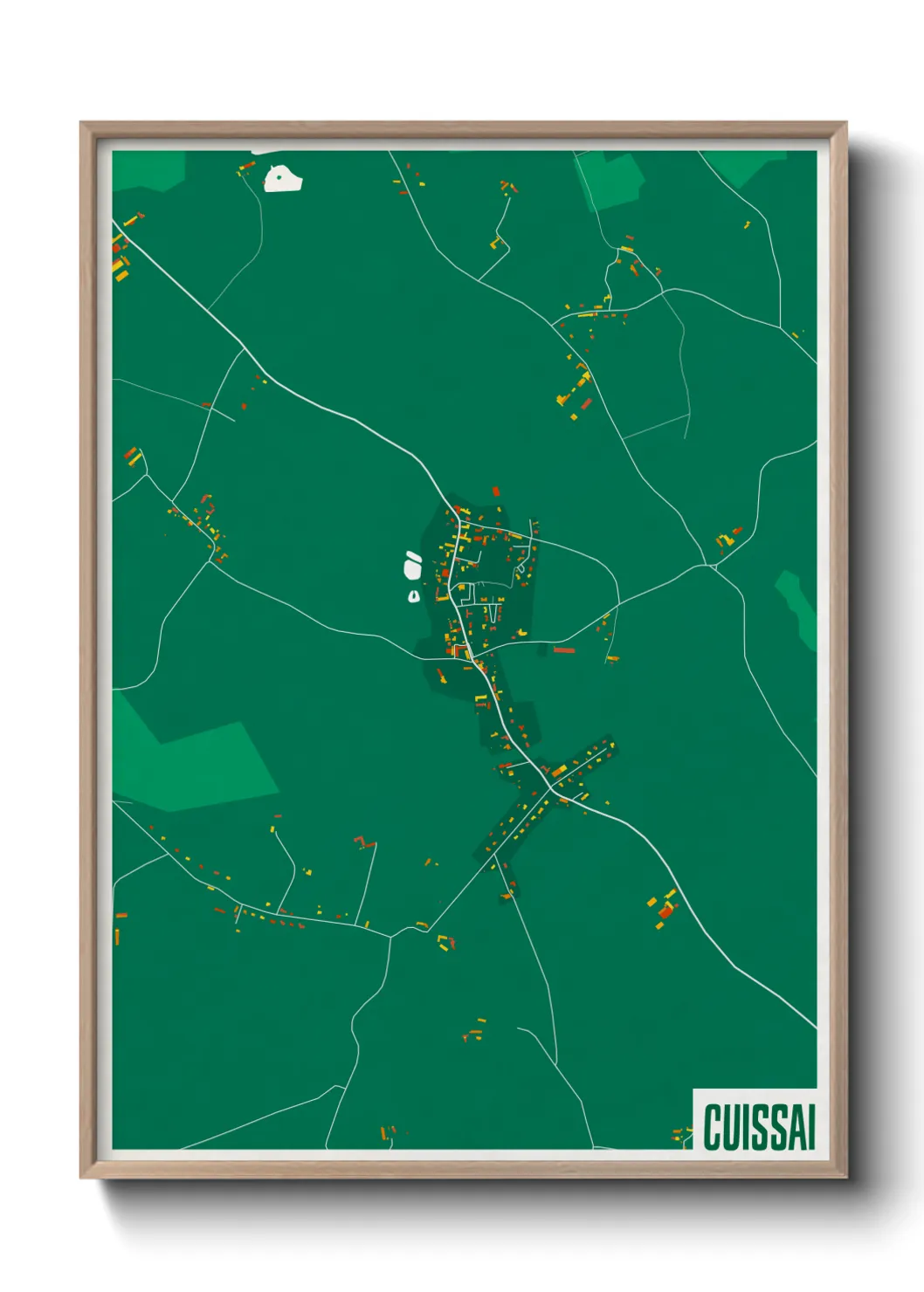 Une affiche de carte sur Cuissai