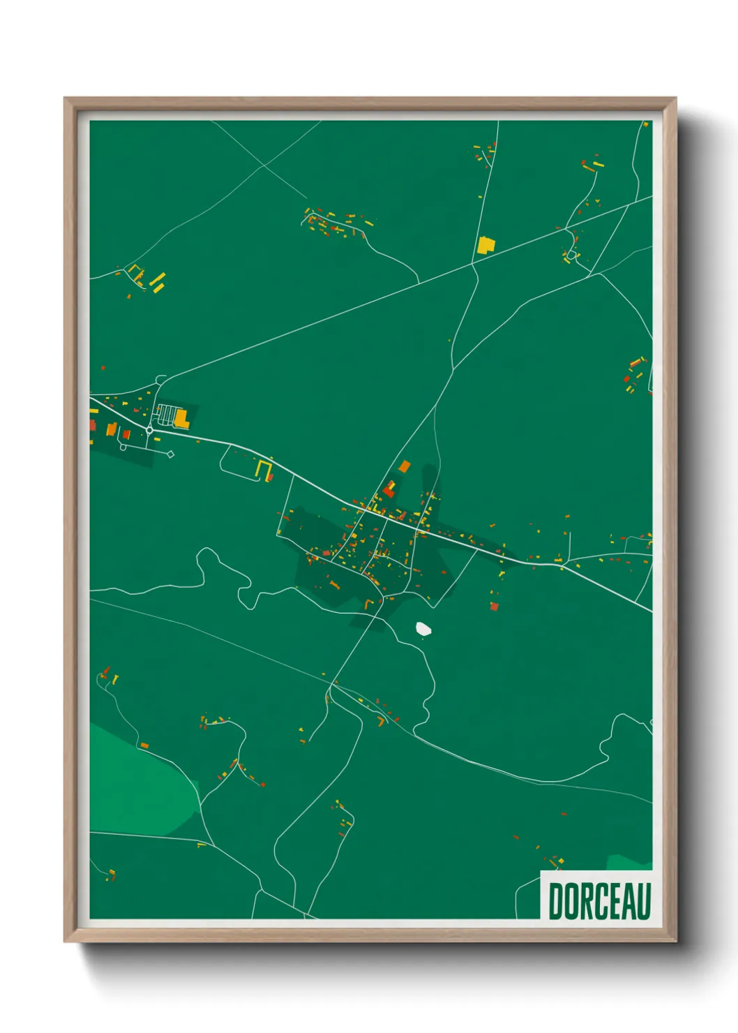 Une affiche de carte sur Dorceau