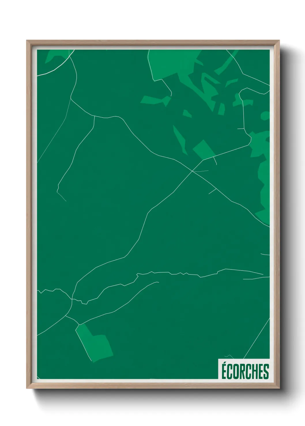 Une affiche de carte sur Écorches