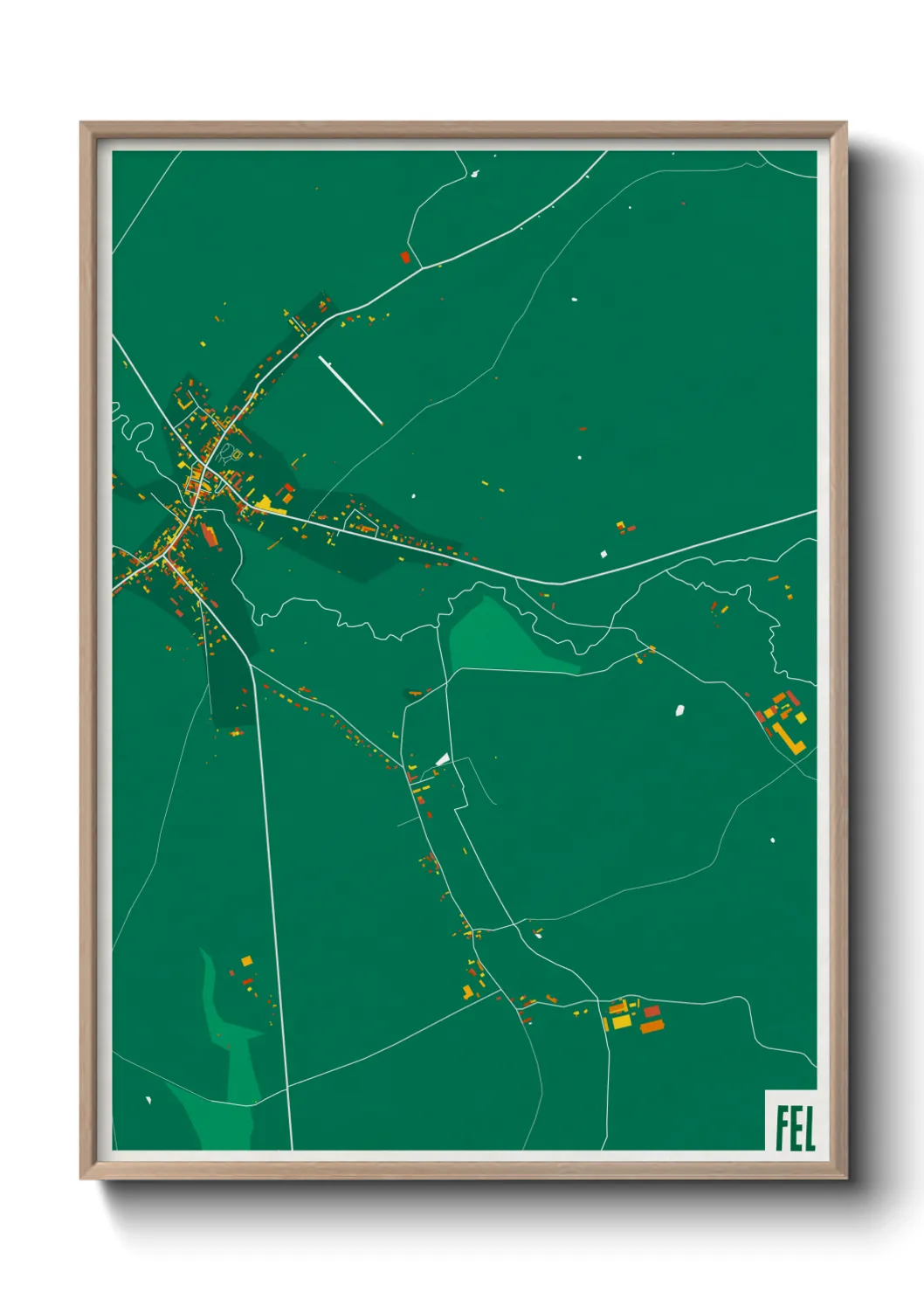 Une affiche de carte sur Fel