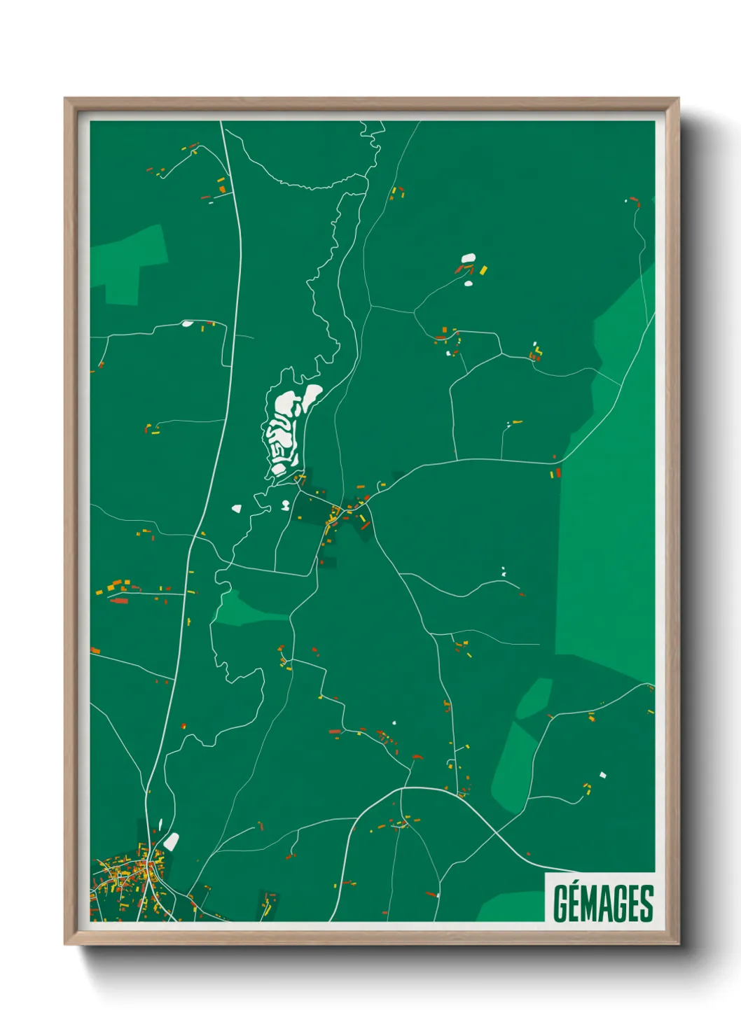 Une affiche de carte sur Gémages