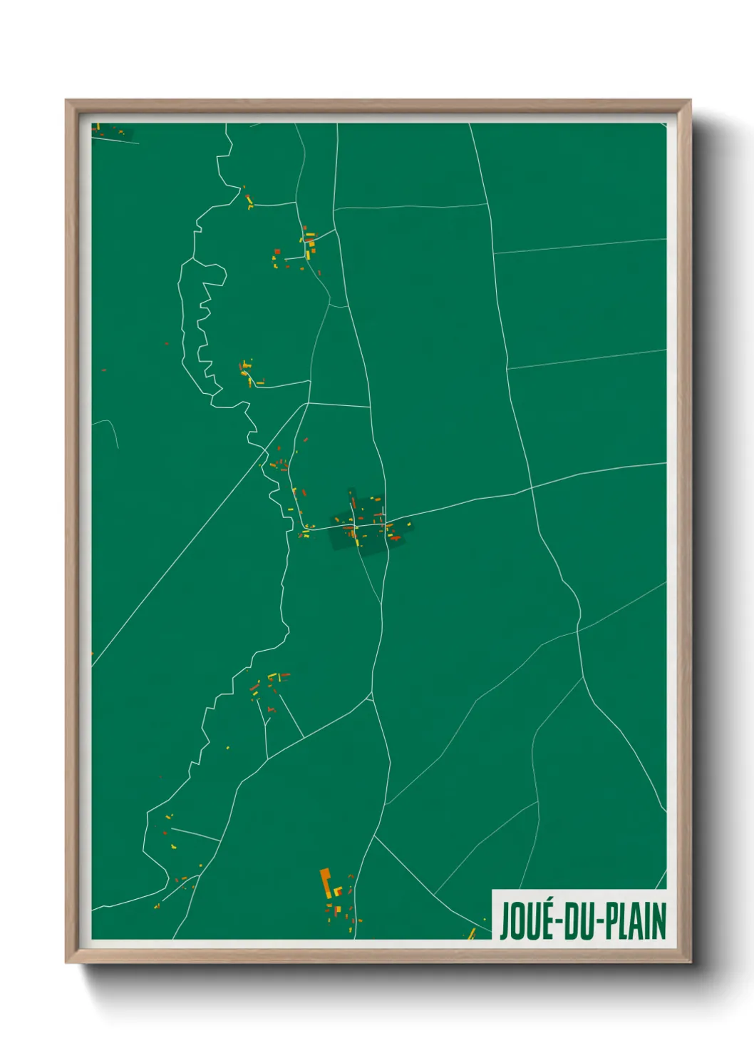 Une affiche de carte sur Joué-du-Plain