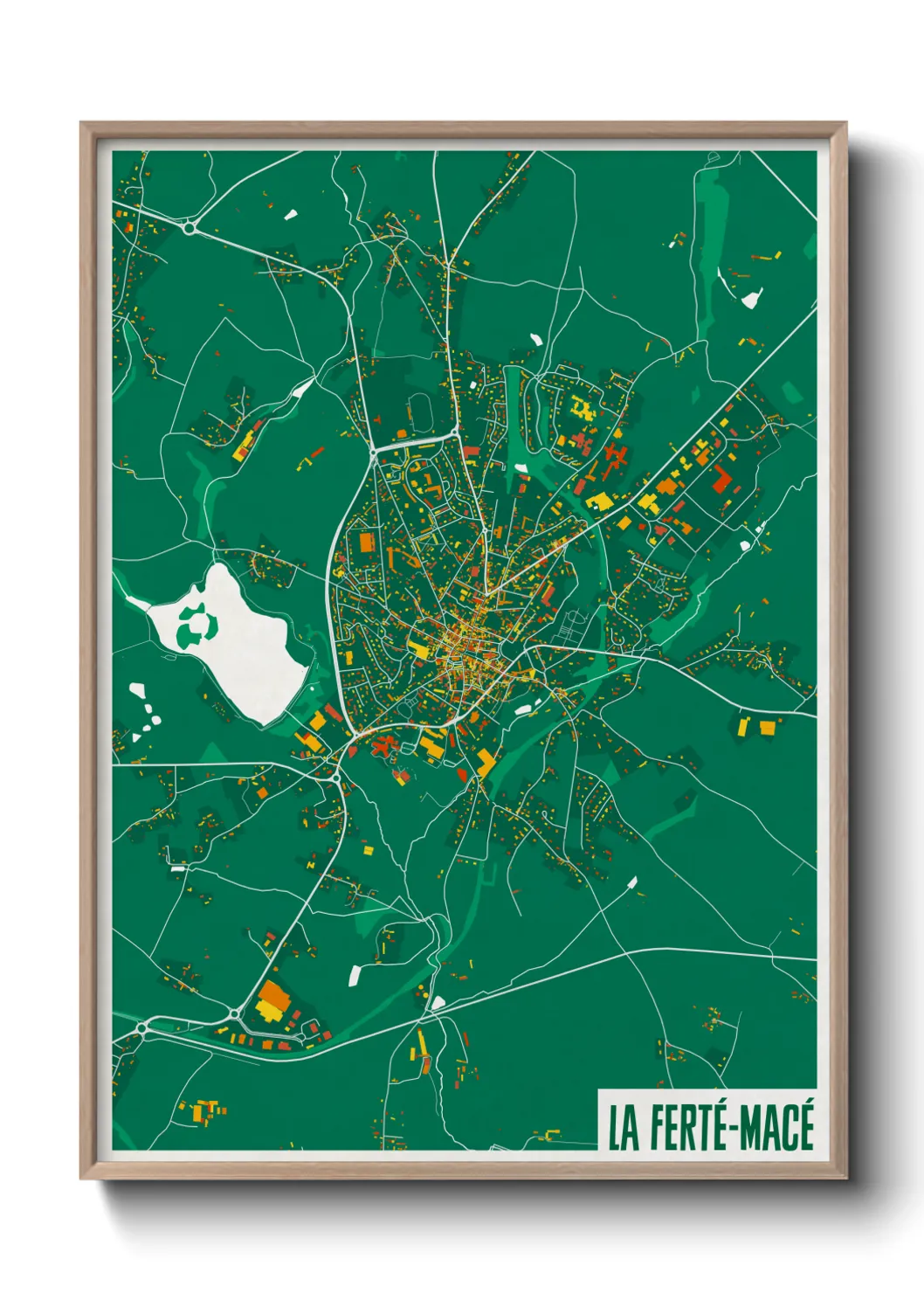 Une affiche de carte sur La Ferté-Macé