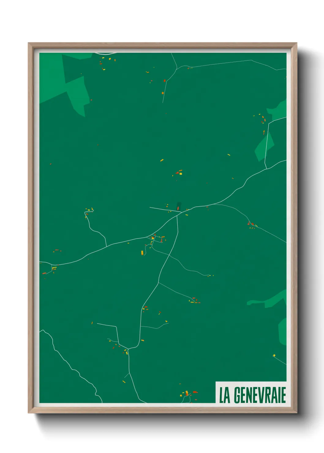 Une affiche de carte sur La Genevraie