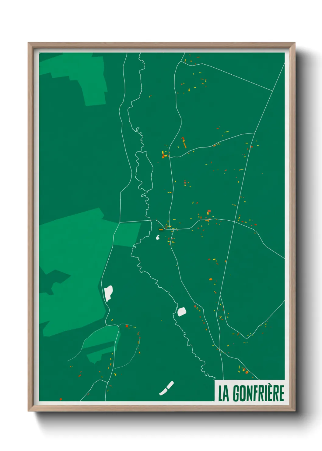 Une affiche de carte sur La Gonfrière