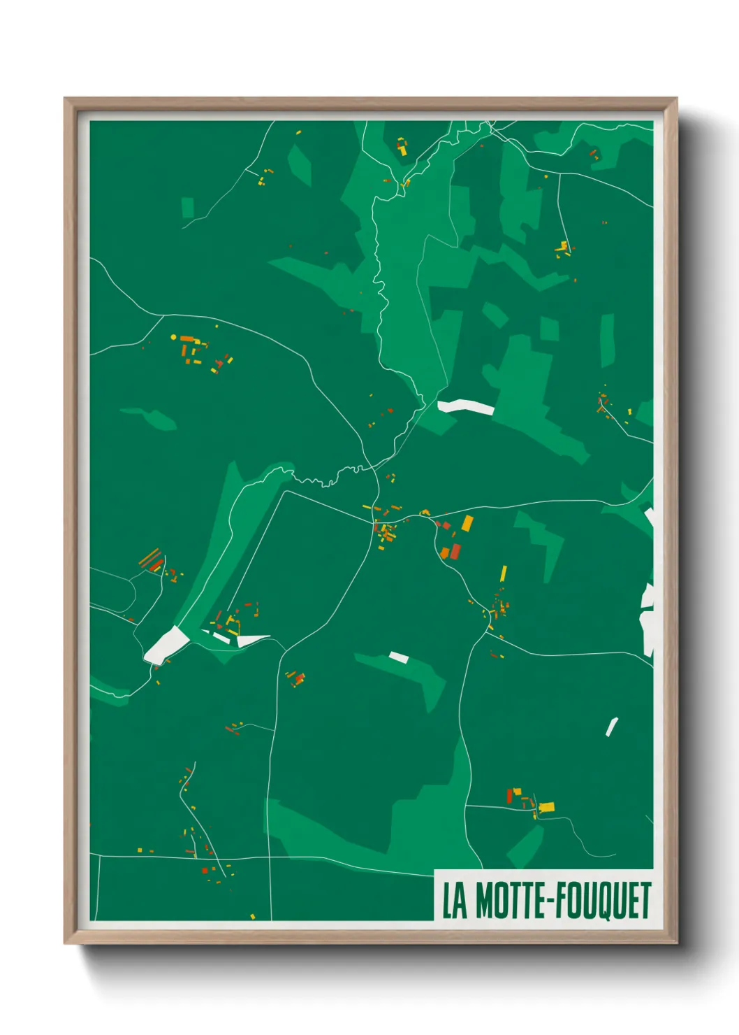Une affiche de carte sur La Motte-Fouquet