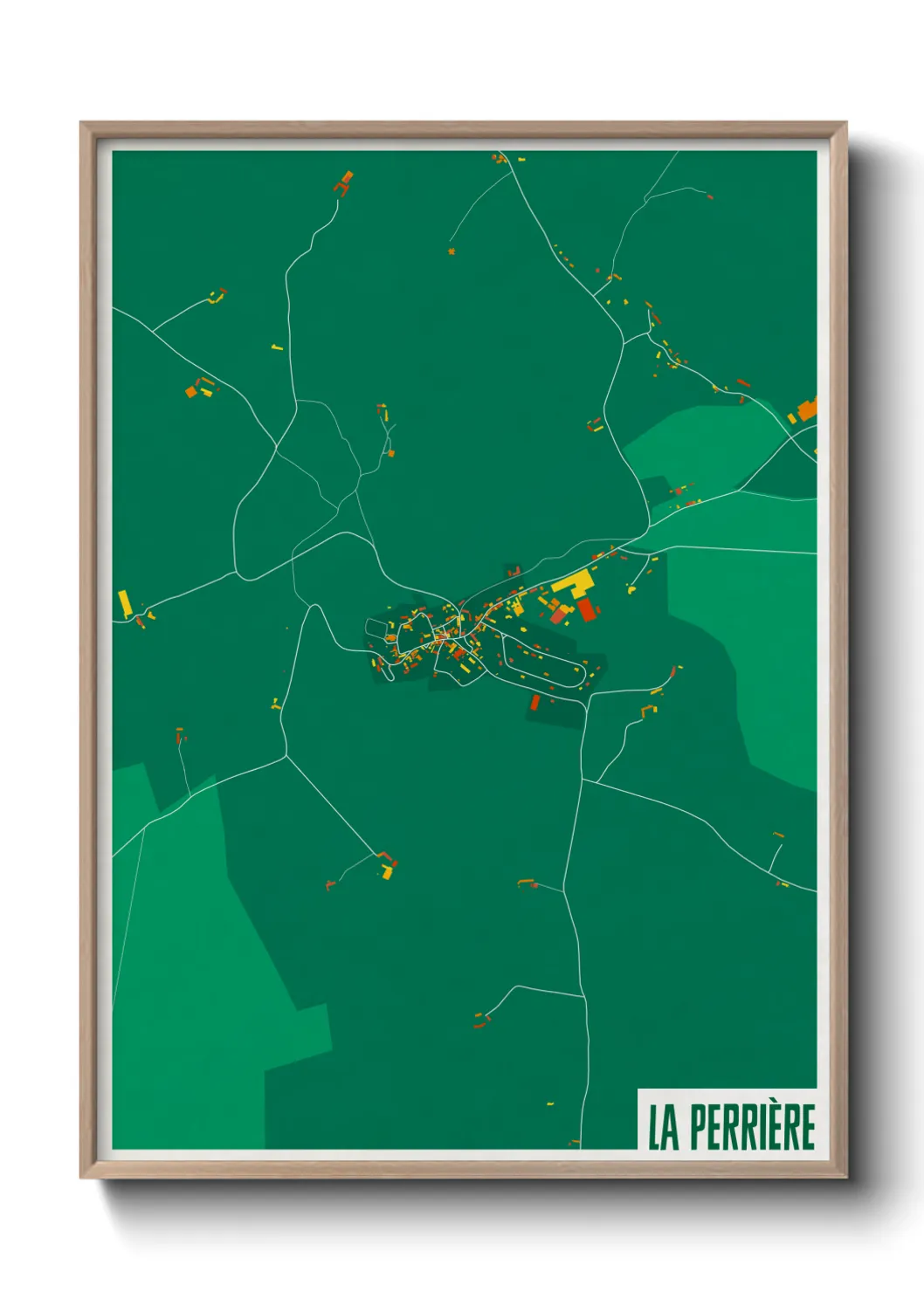 Une affiche de carte sur La Perrière