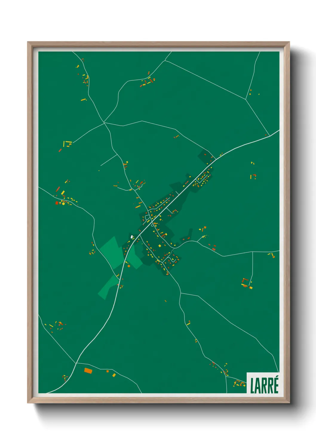 Une affiche de carte sur Larré