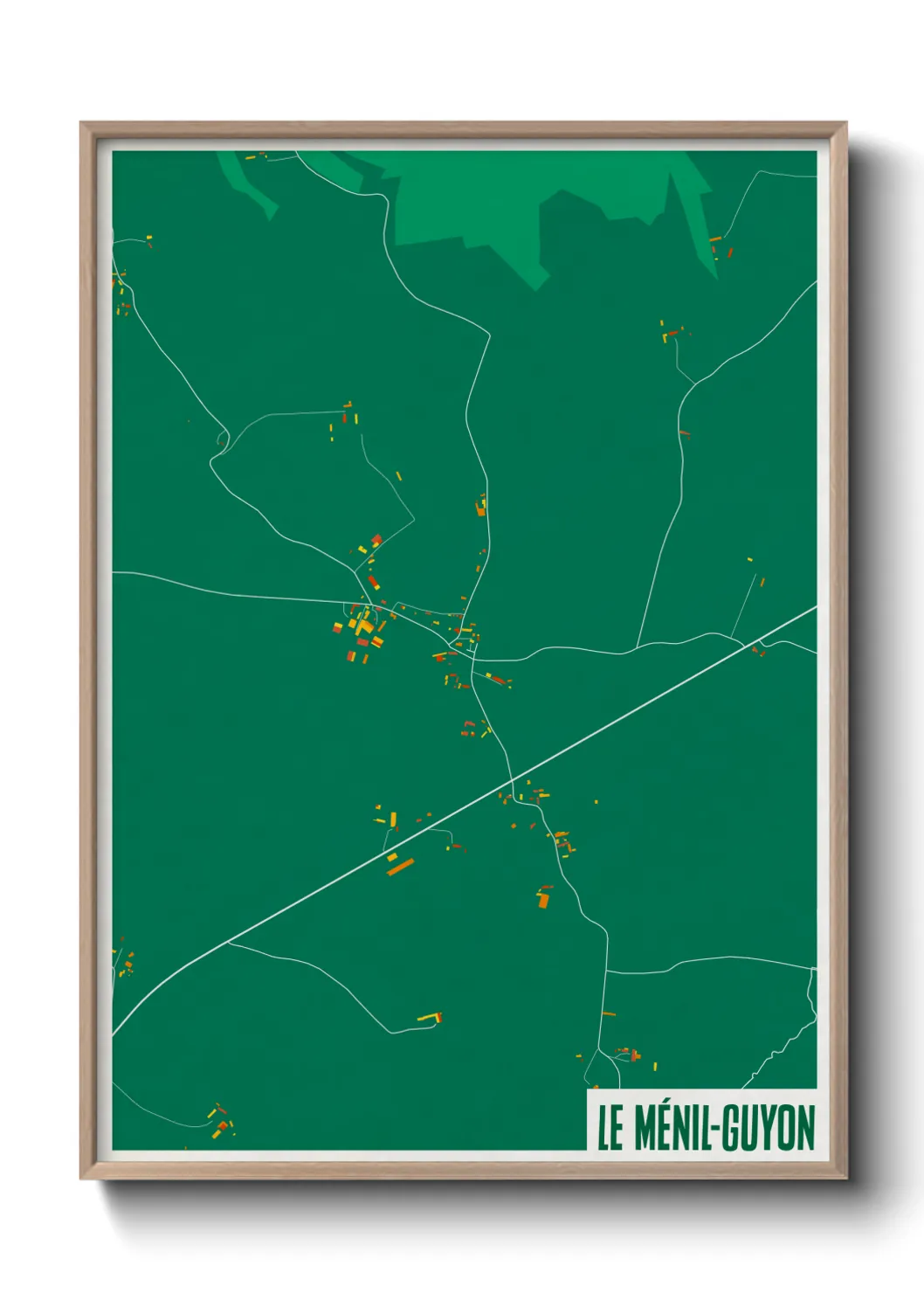 Une affiche de carte sur Le Ménil-Guyon