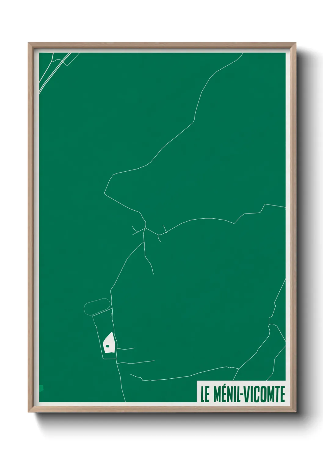 Une affiche de carte sur Le Ménil-Vicomte