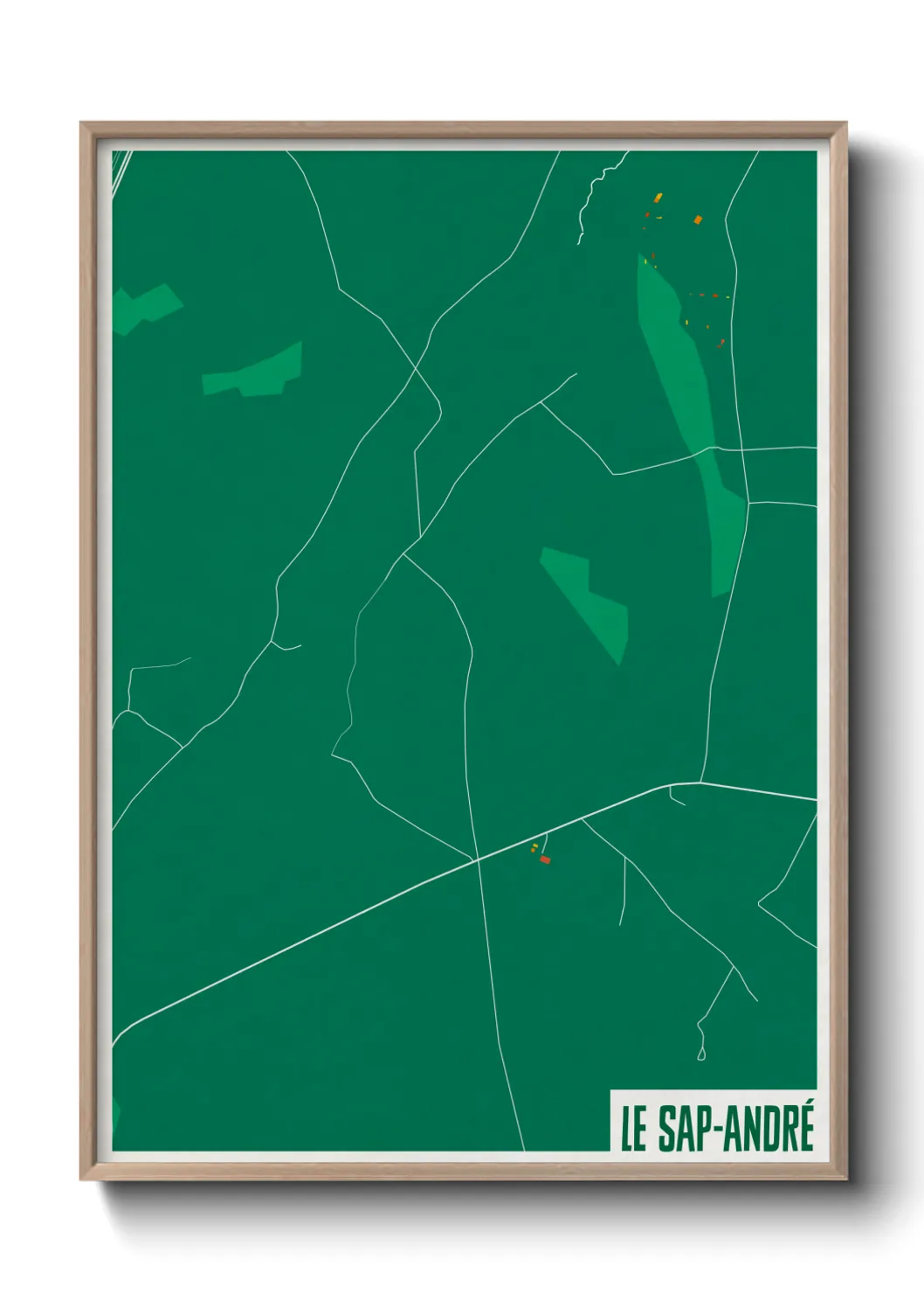 Une affiche de carte sur Le Sap-André