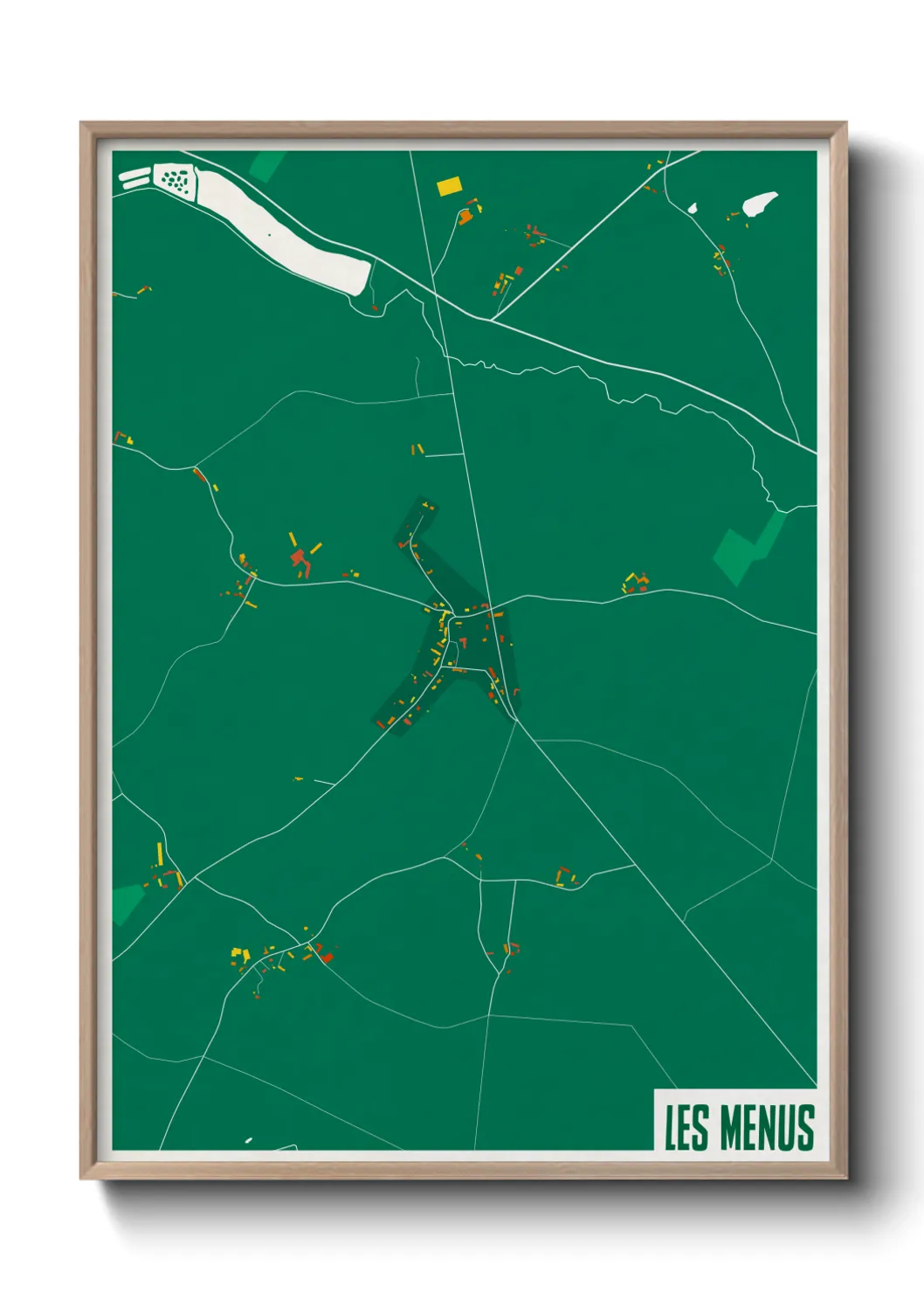 Une affiche de carte sur Les Menus