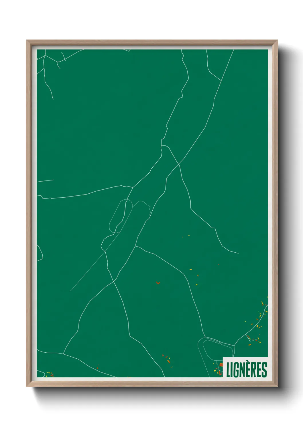 Une affiche de carte sur Lignères