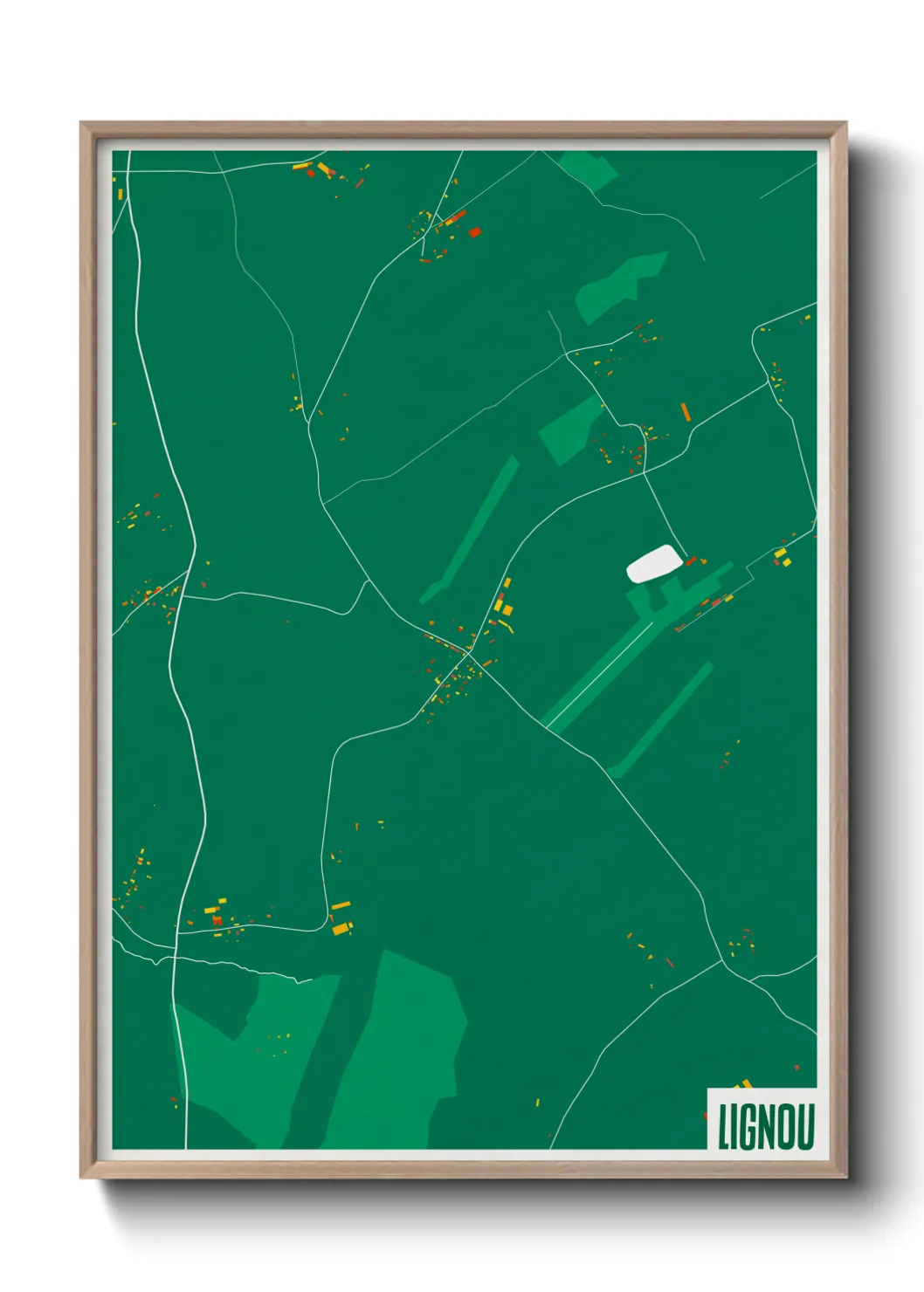 Une affiche de carte sur Lignou