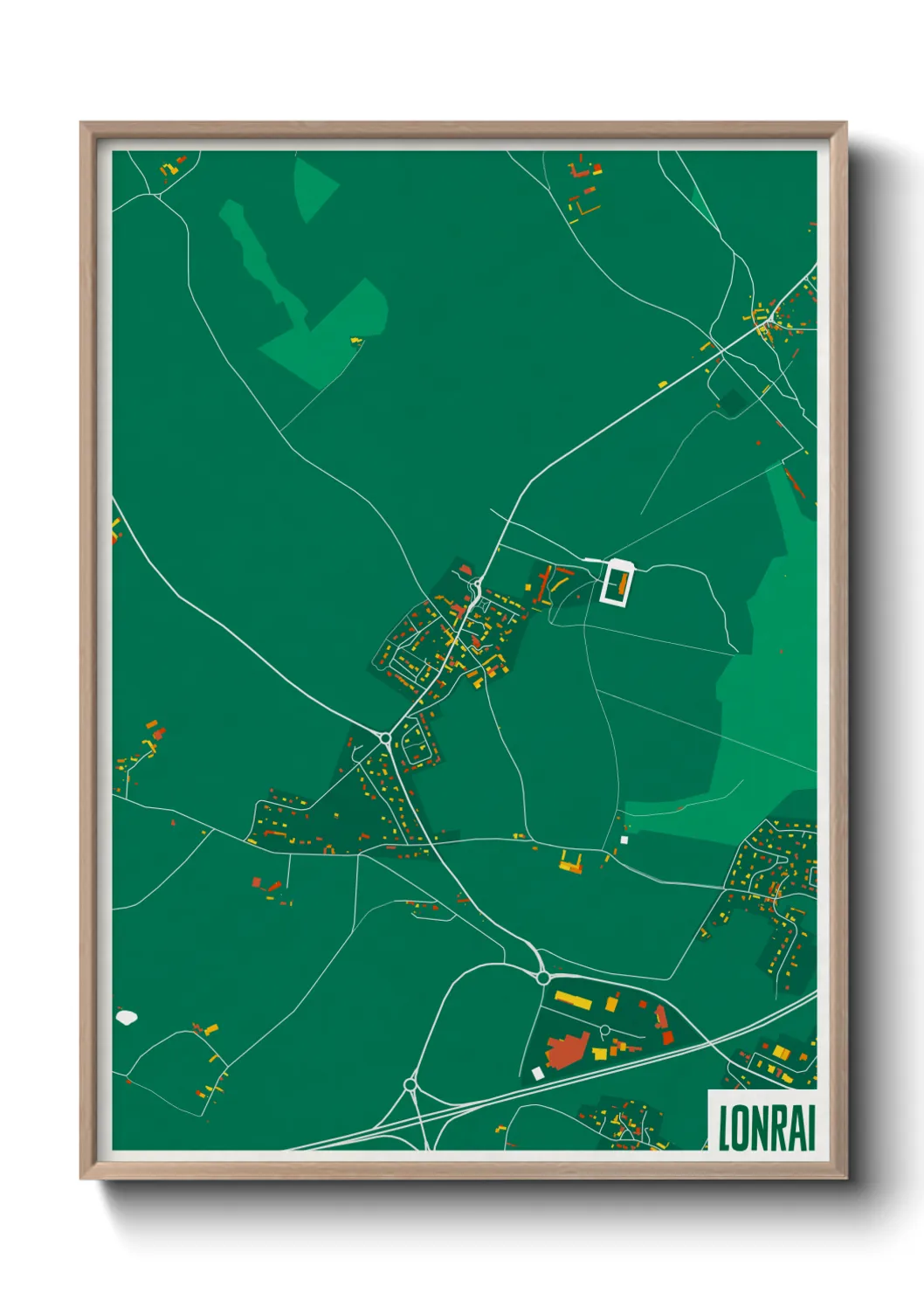 Une affiche de carte sur Lonrai