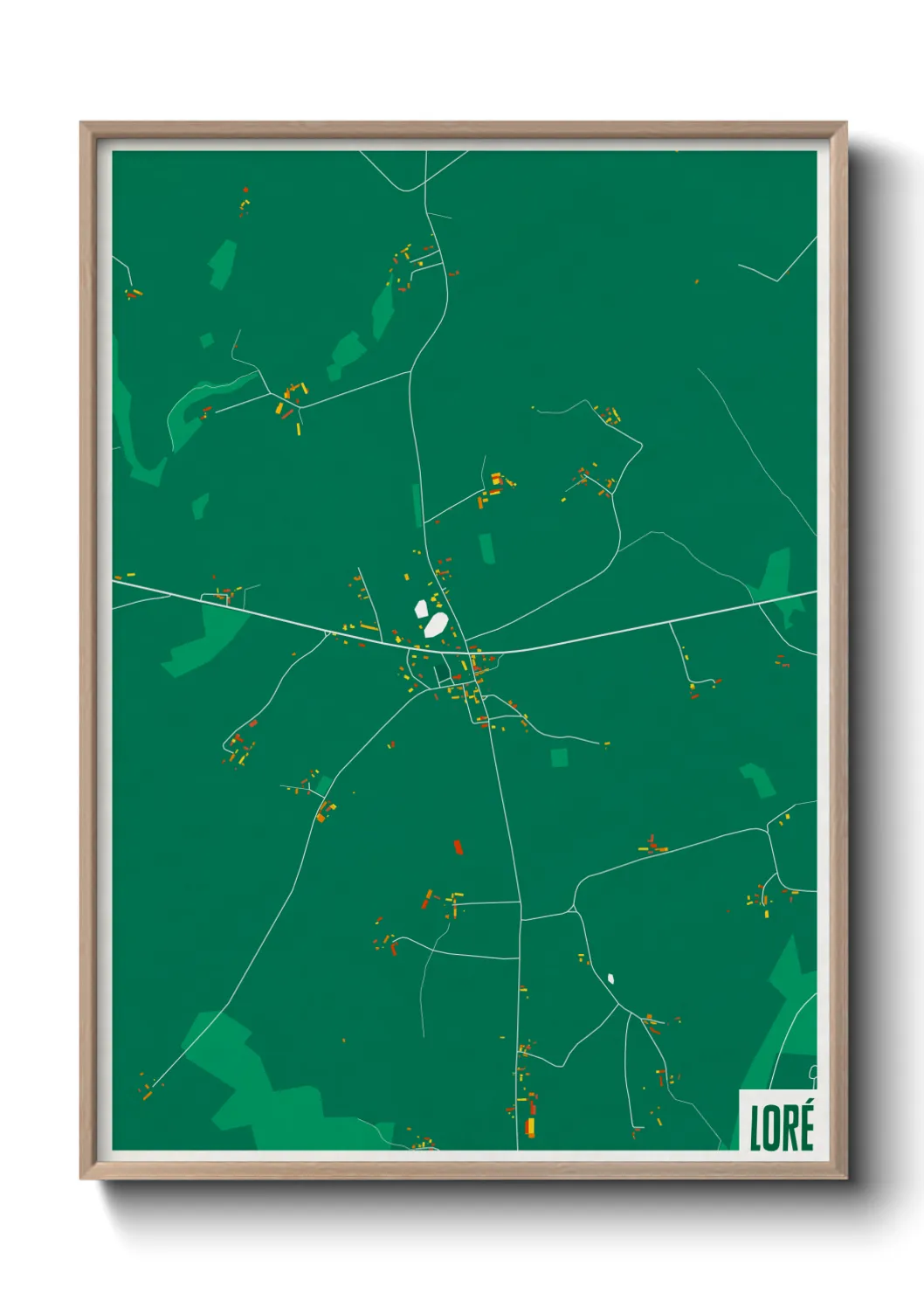 Une affiche de carte sur Loré