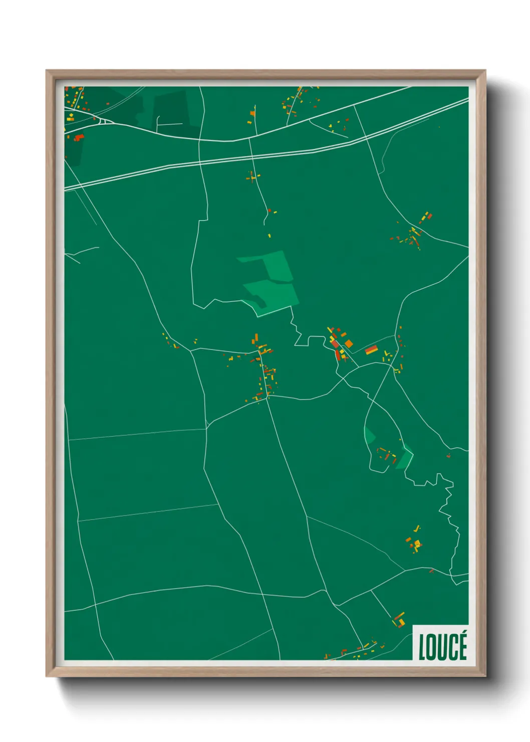 Une affiche de carte sur Loucé