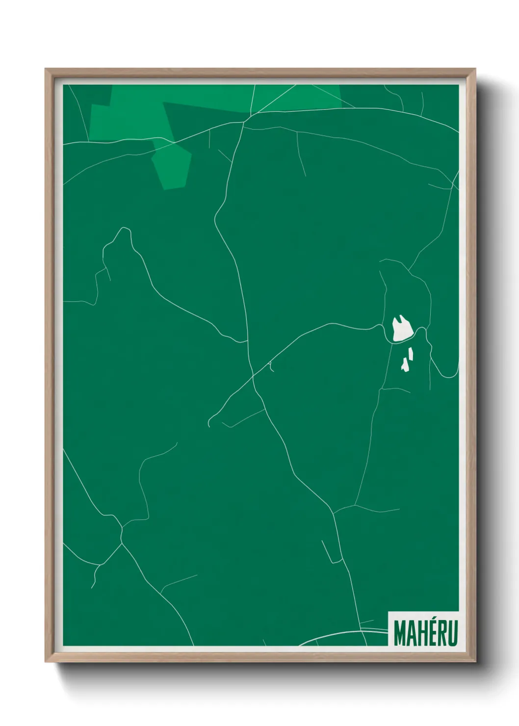 Une affiche de carte sur Mahéru