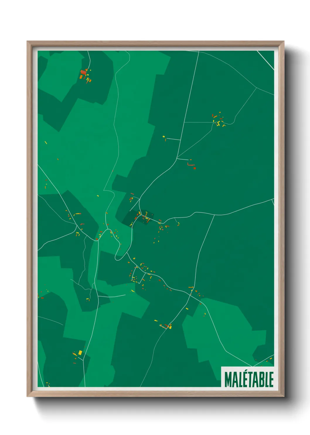 Une affiche de carte sur Malétable