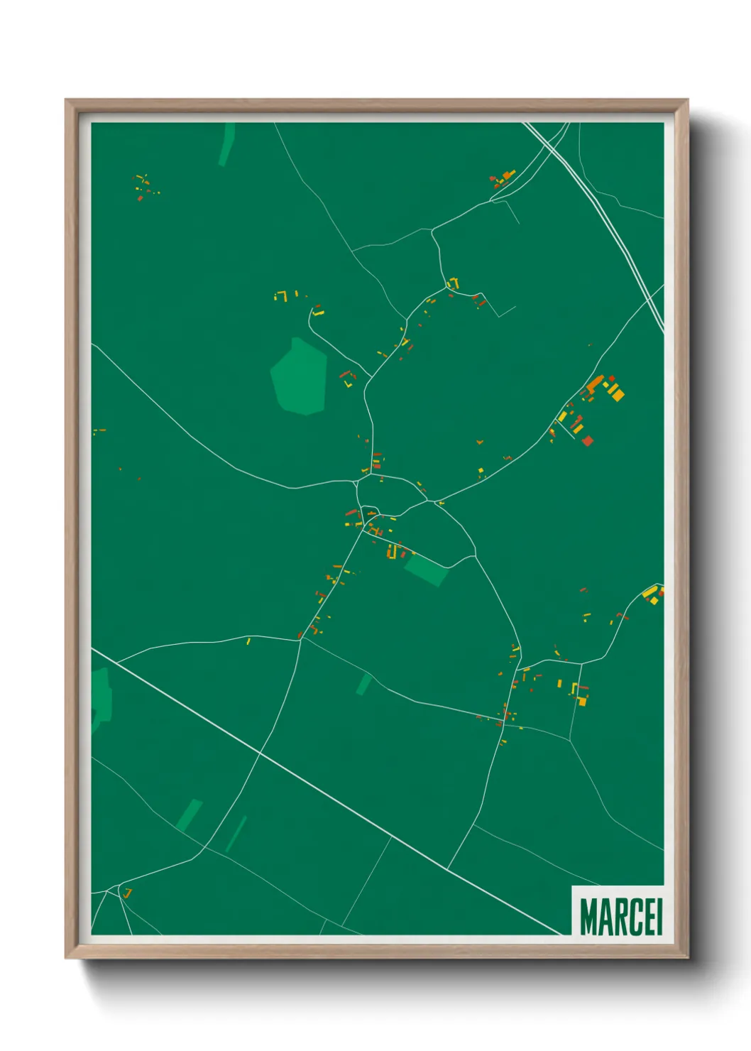 Une affiche de carte sur Marcei