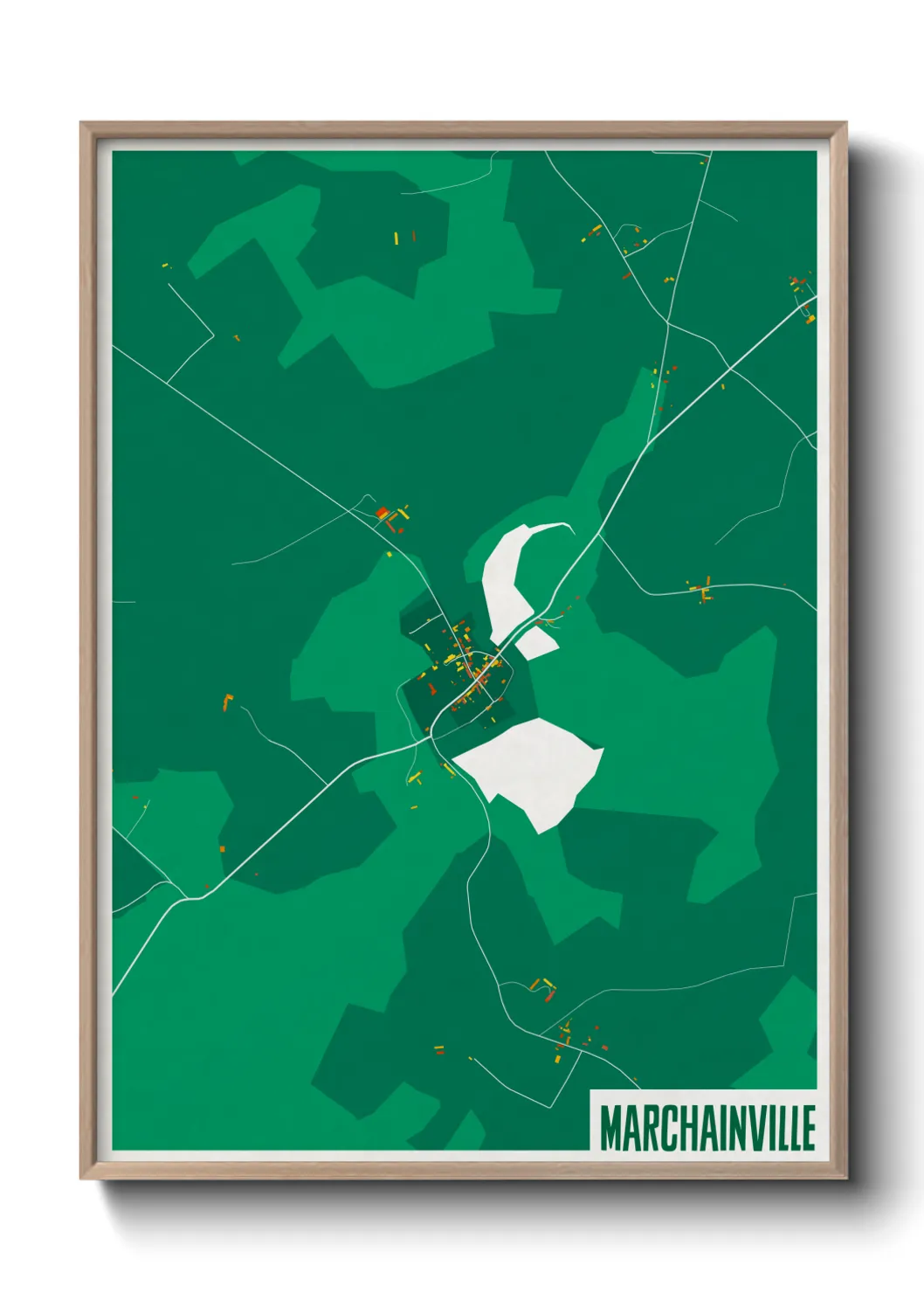 Une affiche de carte sur Marchainville
