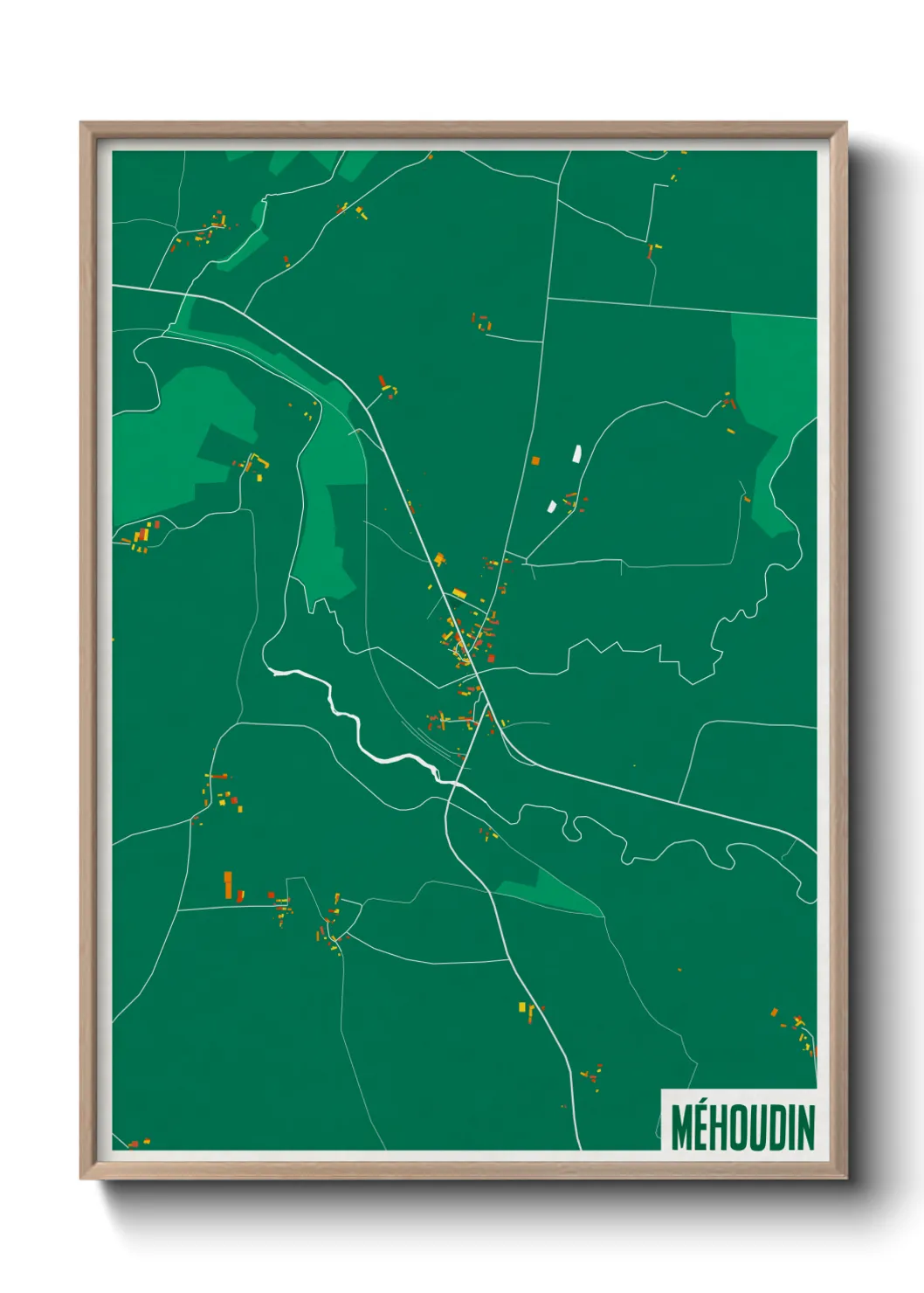 Une affiche de carte sur Méhoudin