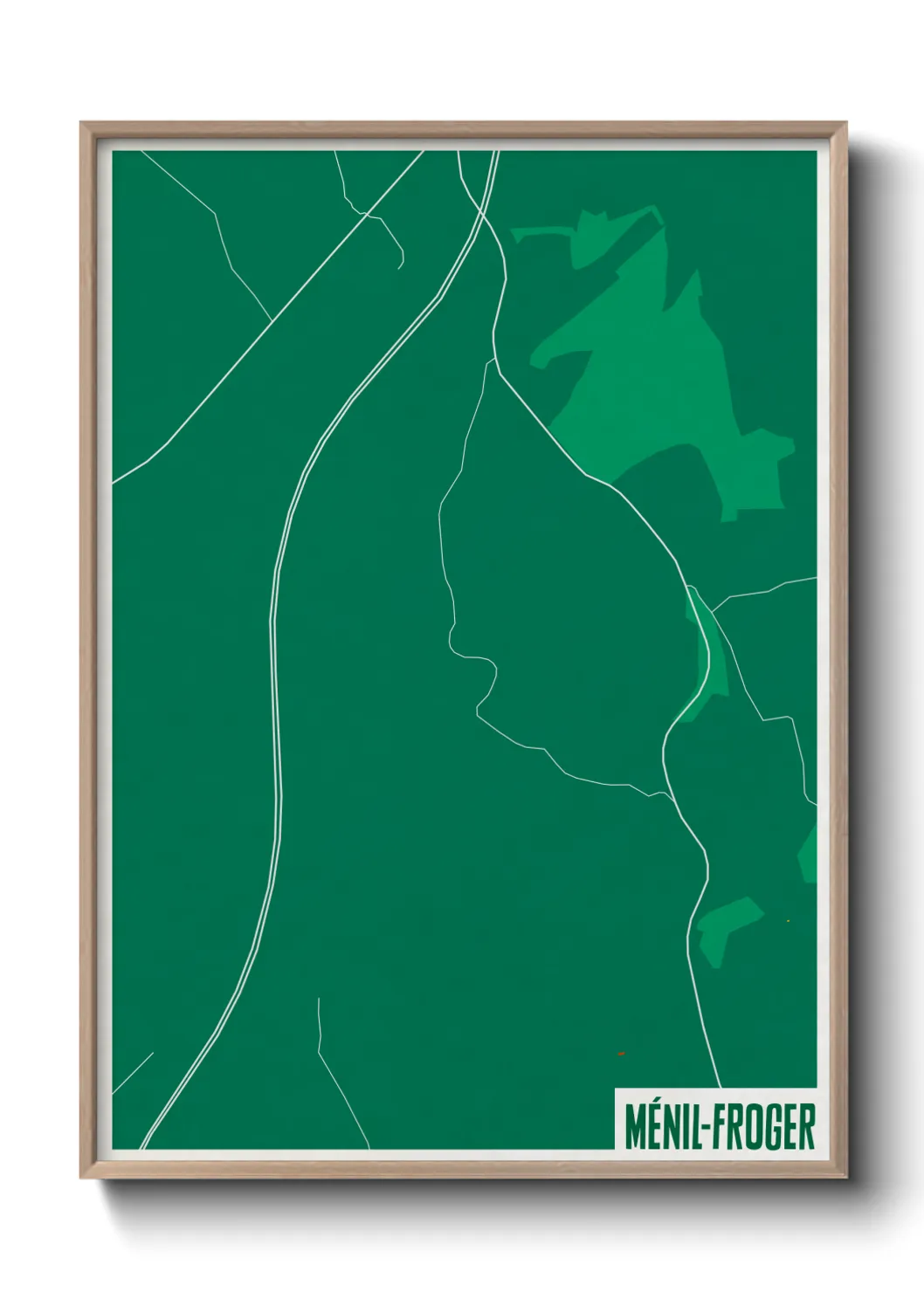 Une affiche de carte sur Ménil-Froger