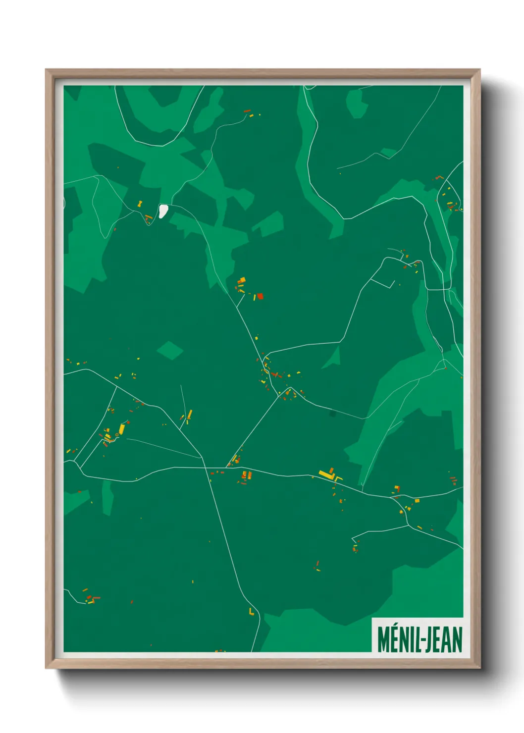 Une affiche de carte sur Ménil-Jean