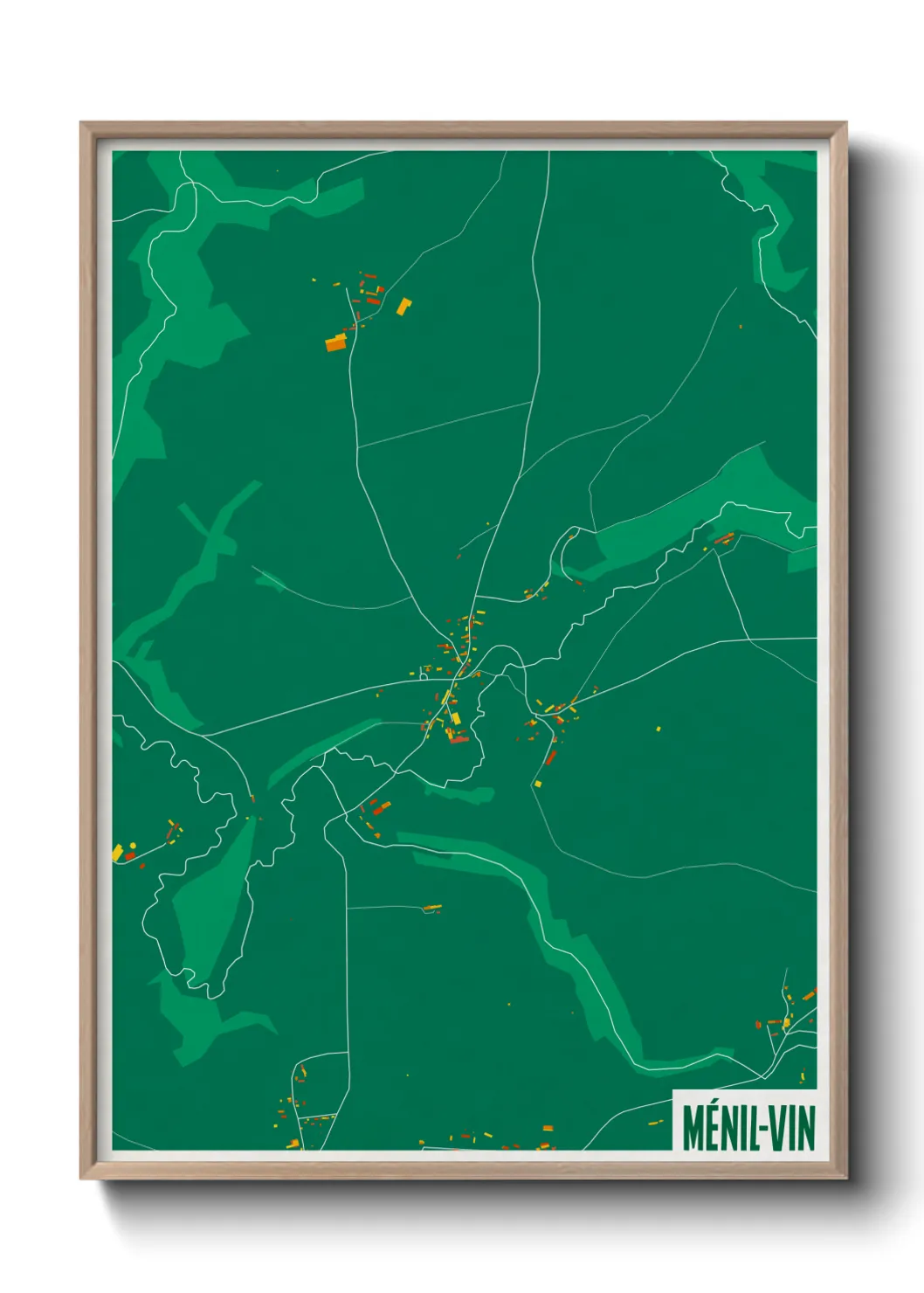 Une affiche de carte sur Ménil-Vin