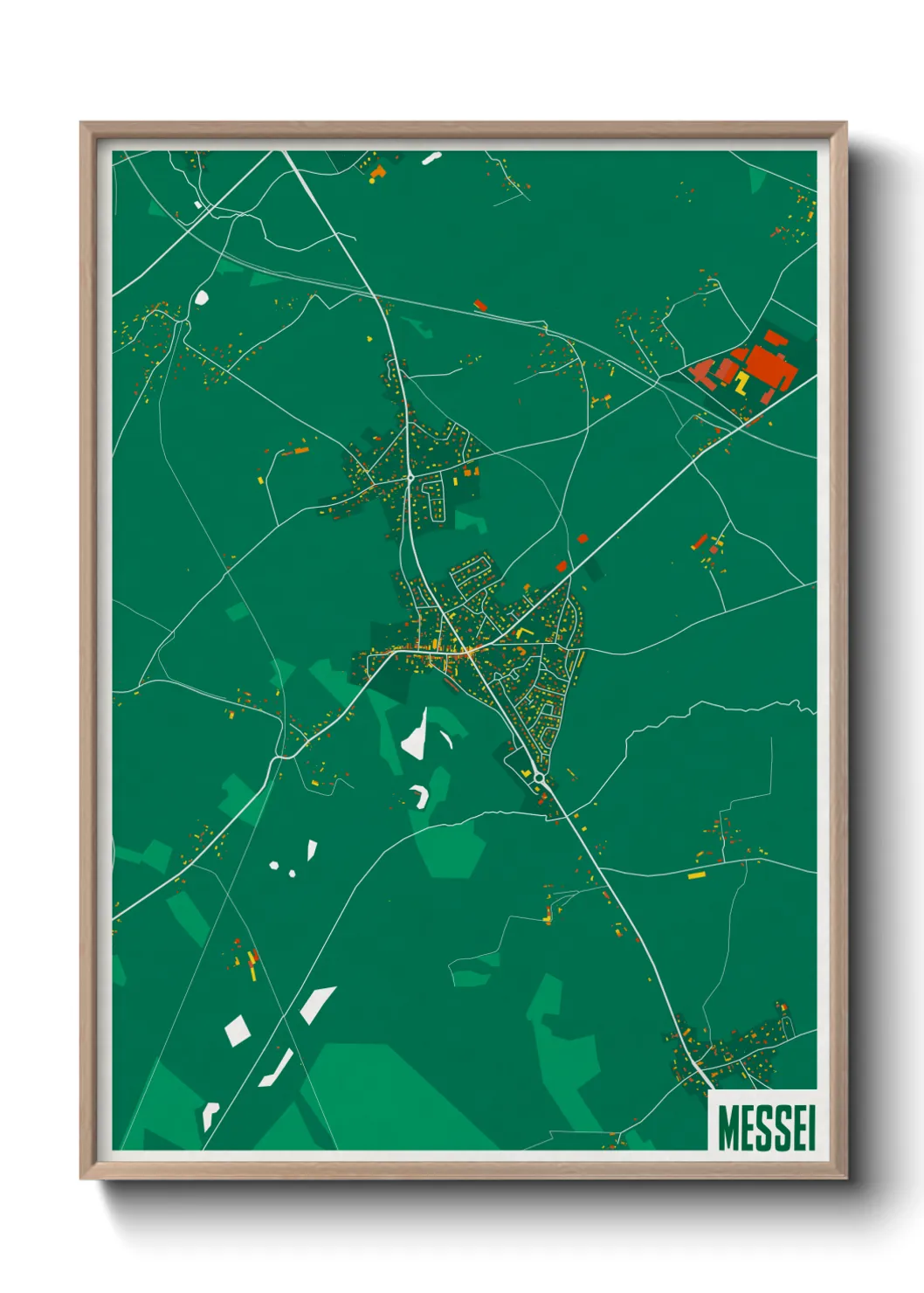 Une affiche de carte sur Messei