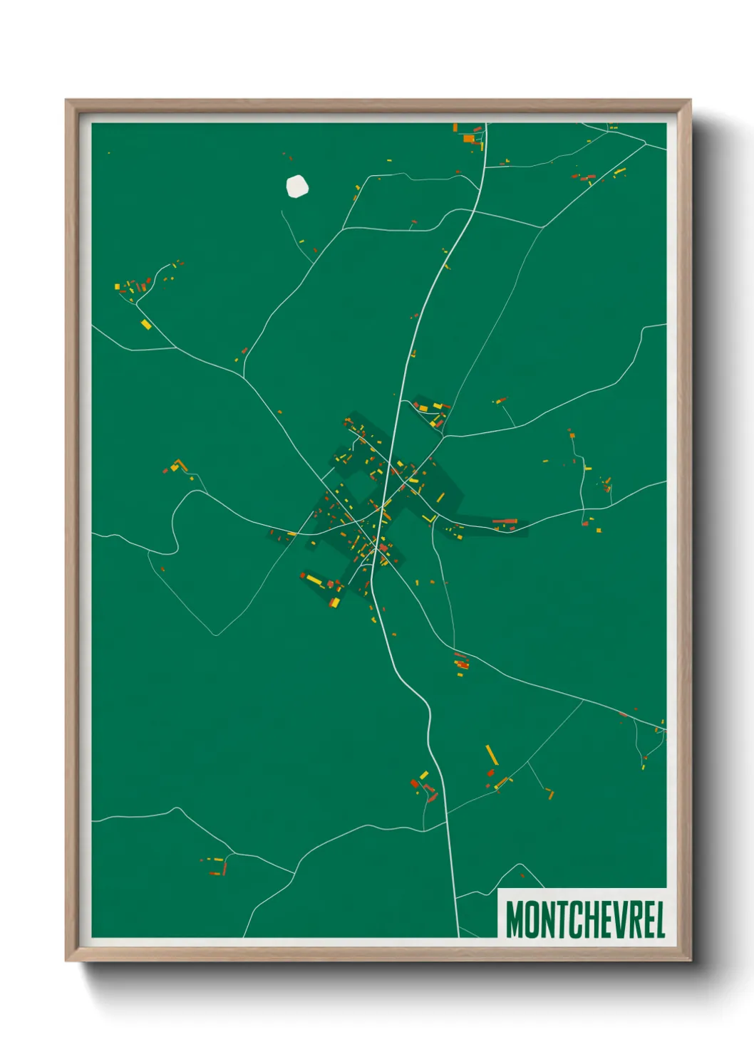 Une affiche de carte sur Montchevrel