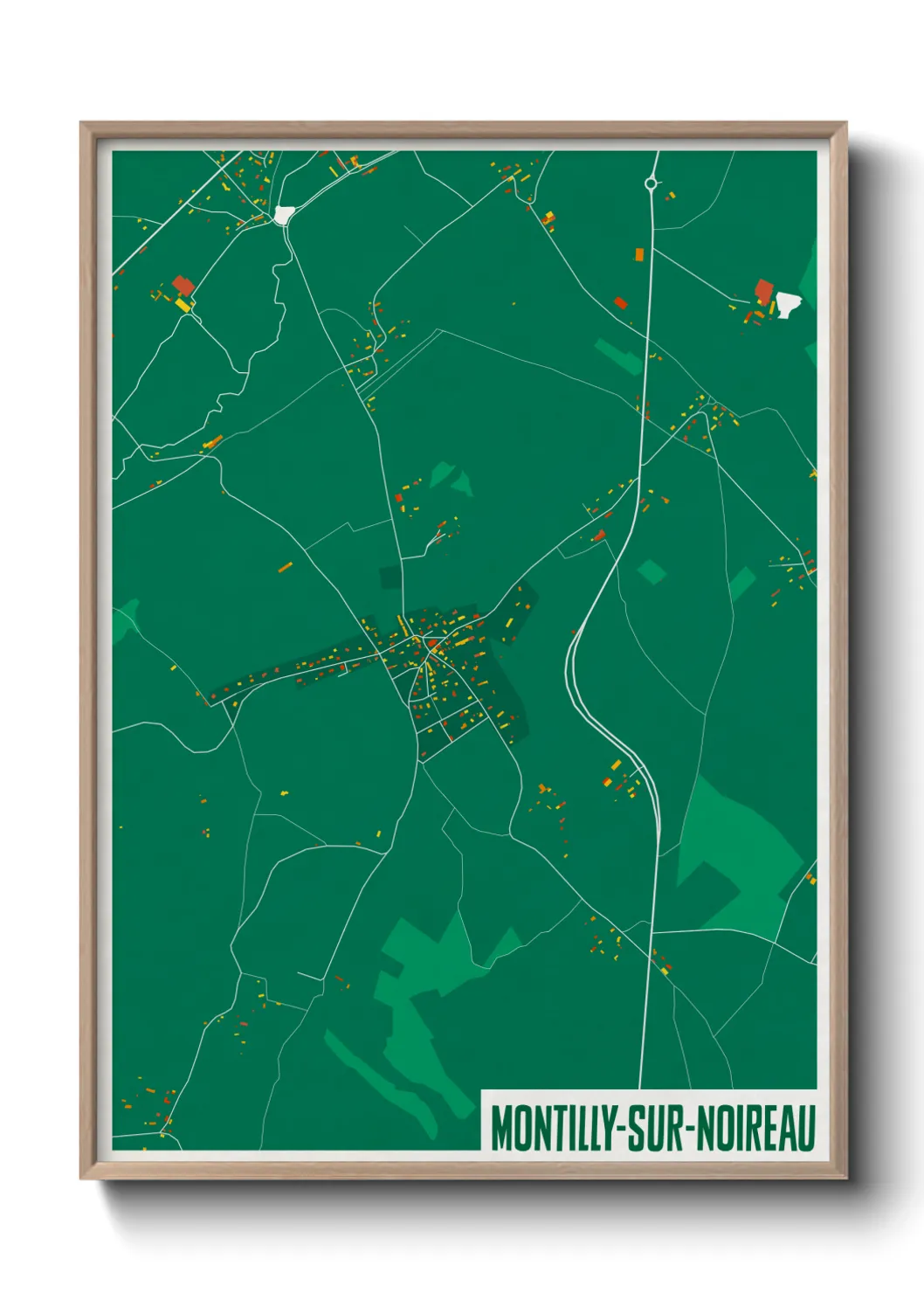 Une affiche de carte sur Montilly-sur-Noireau