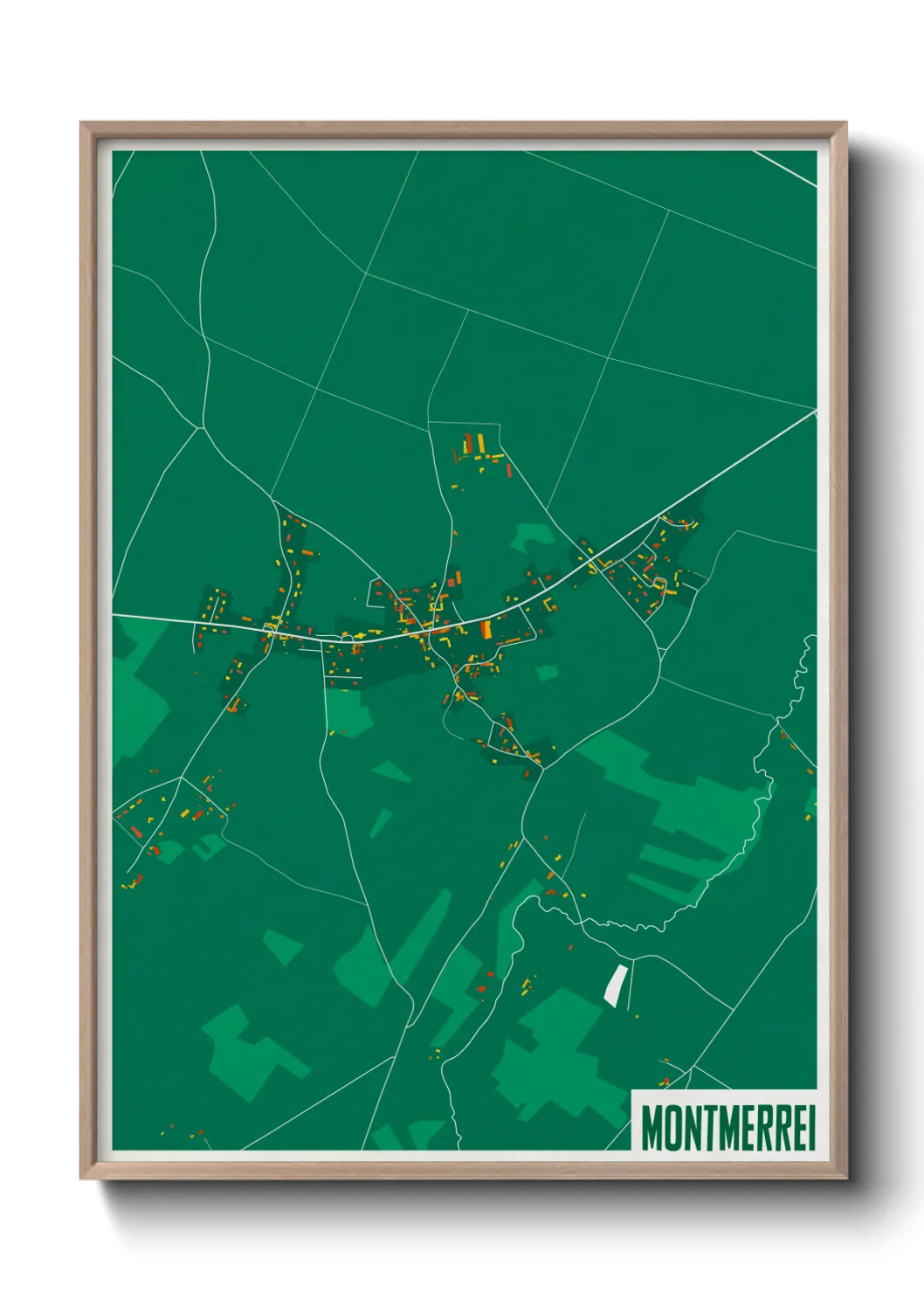 Une affiche de carte sur Montmerrei