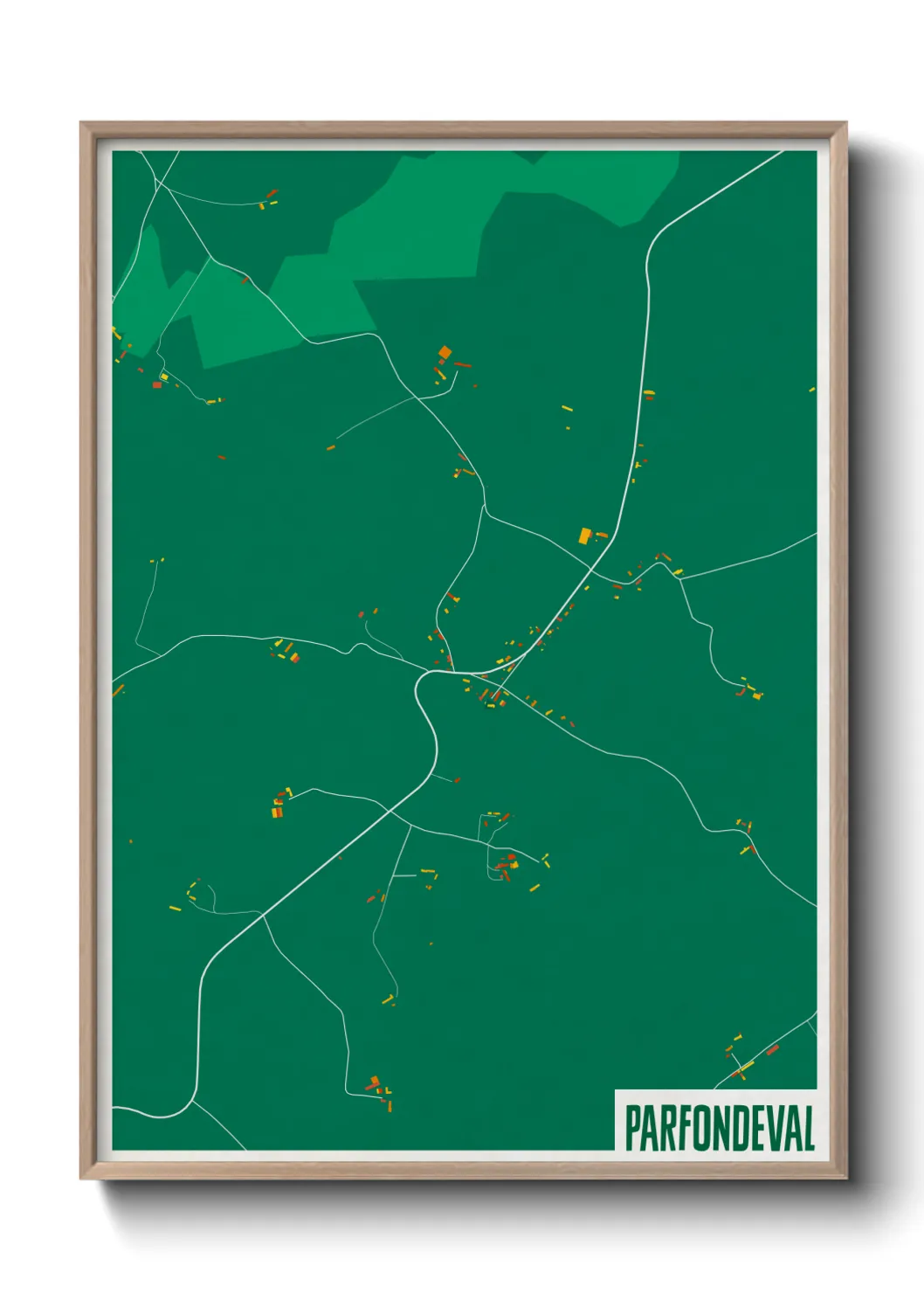 Une affiche de carte sur Parfondeval