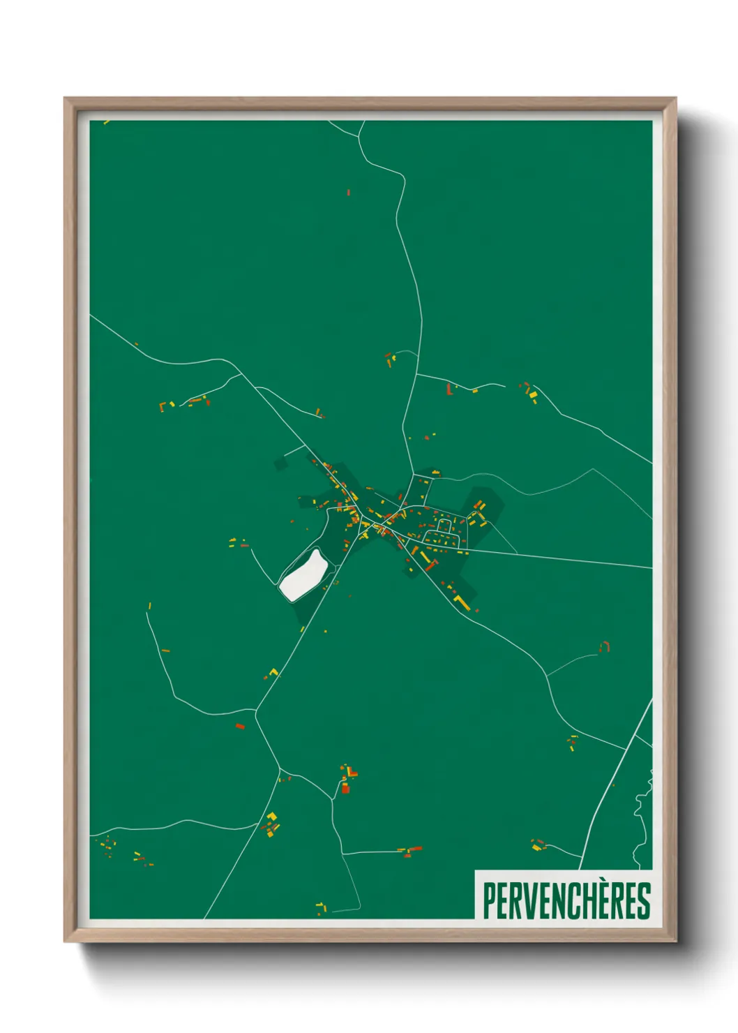 Une affiche de carte sur Pervenchères