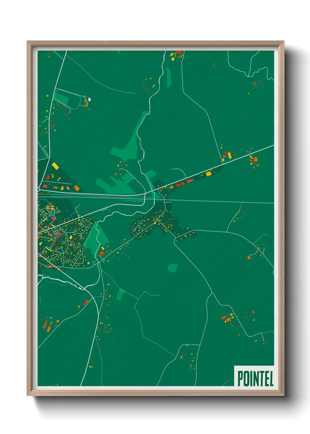Une affiche de carte sur Pointel