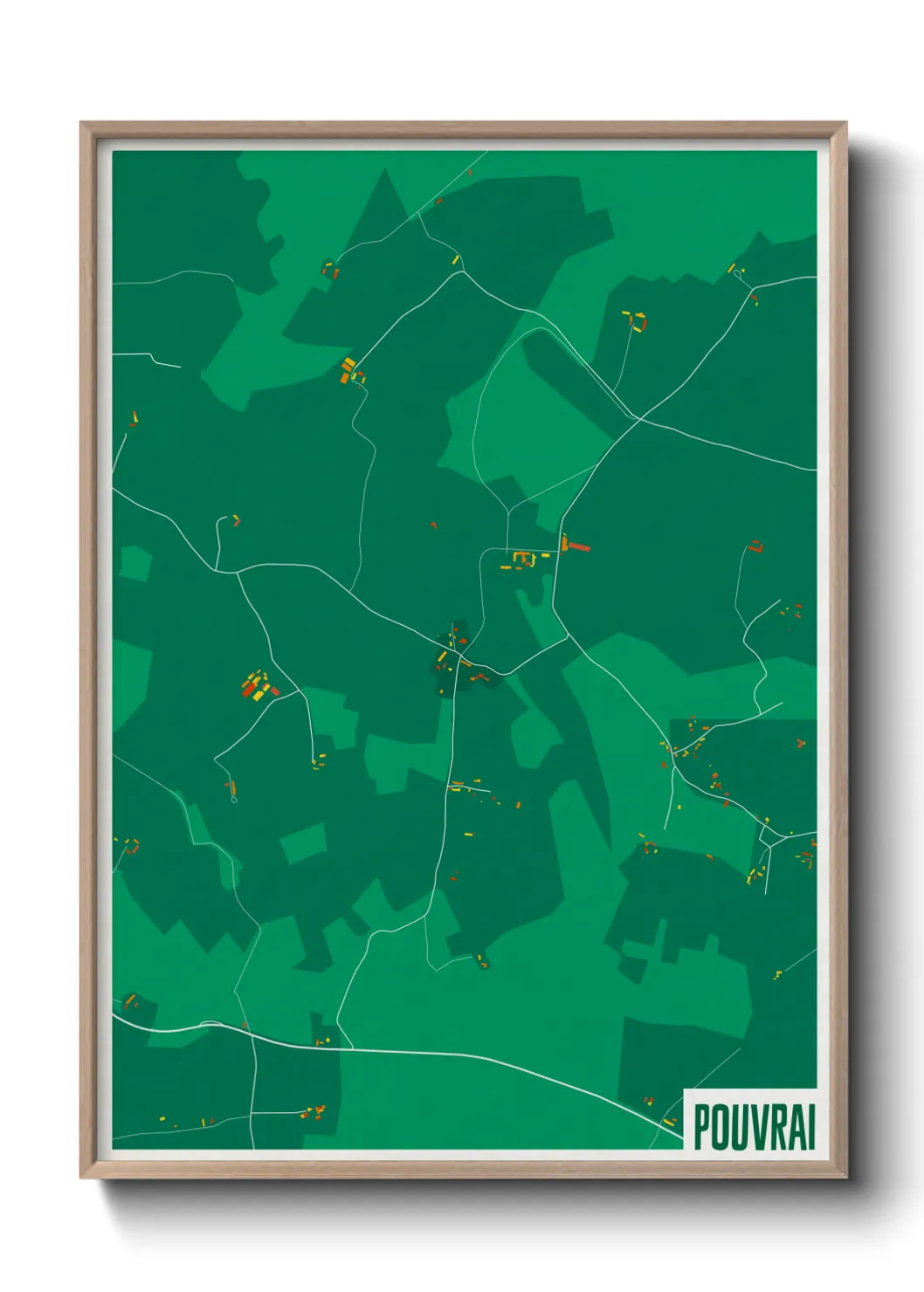 Une affiche de carte sur Pouvrai