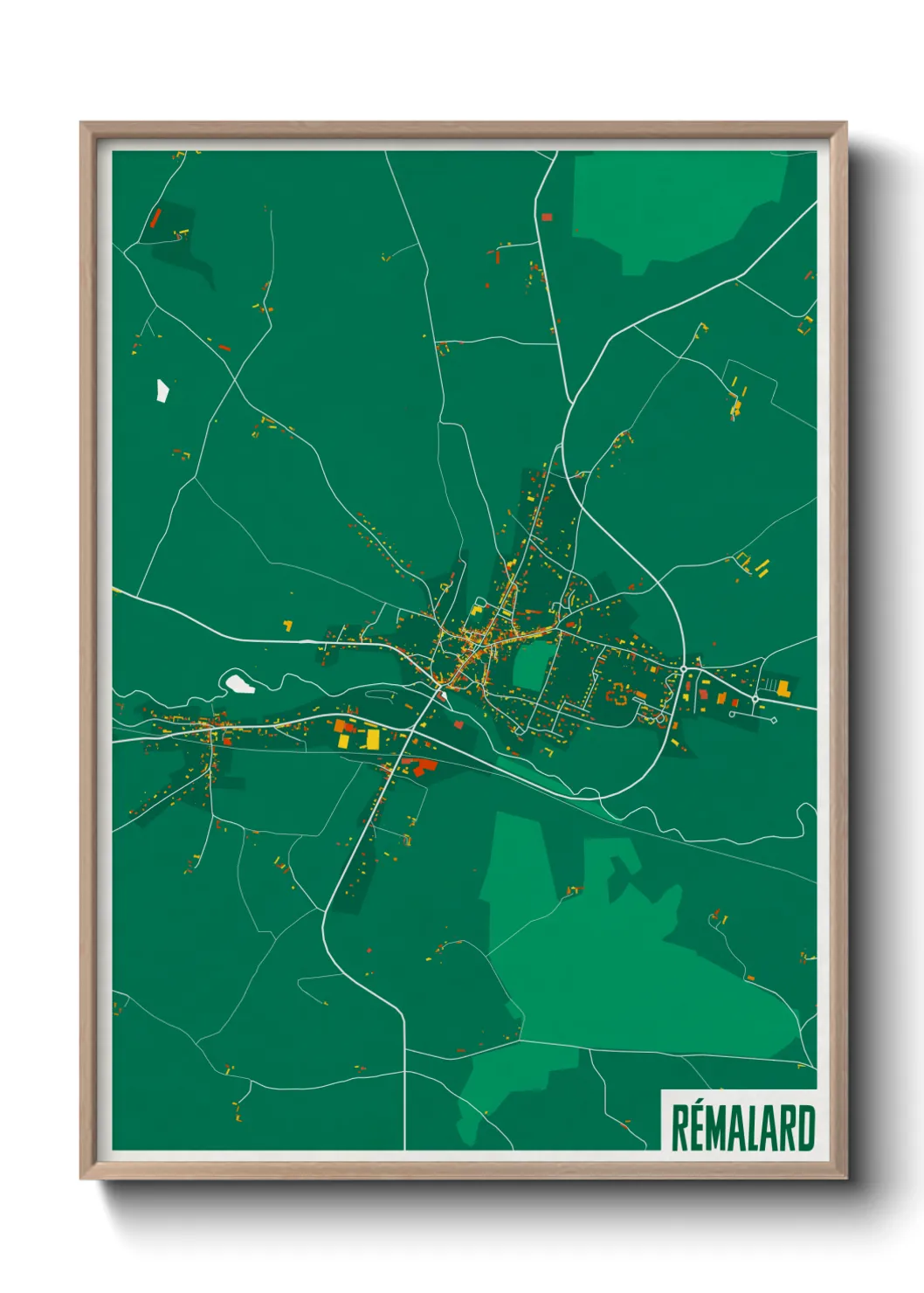 Une affiche de carte sur Rémalard
