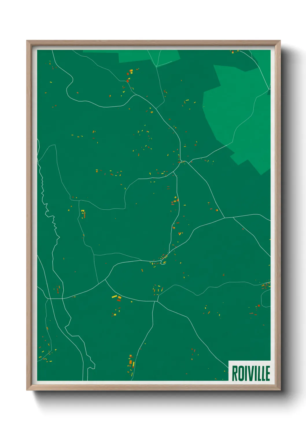 Une affiche de carte sur Roiville